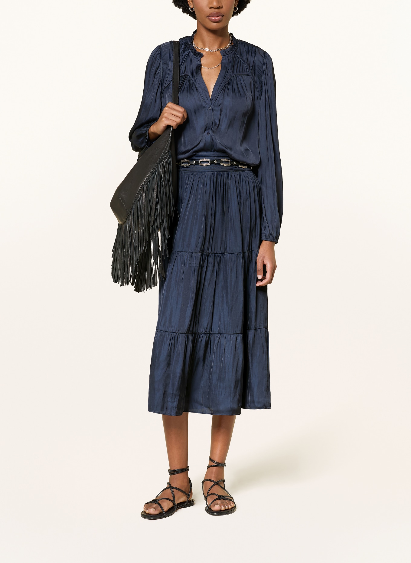 ba&sh Satinrock CAMYLA: DUNKELBLAU