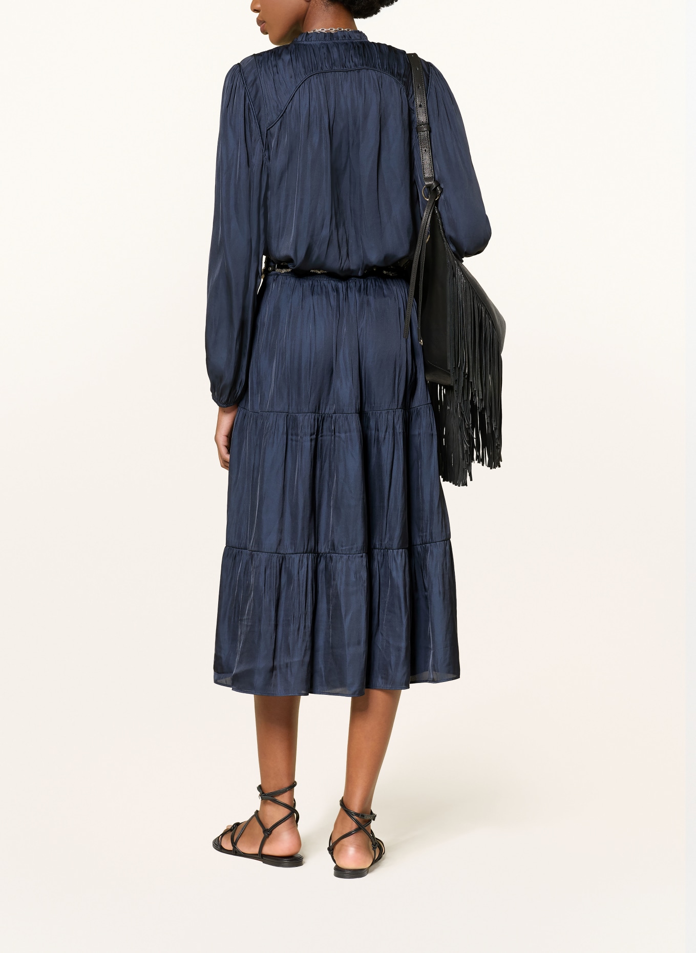 ba&sh Satinrock CAMYLA: DUNKELBLAU