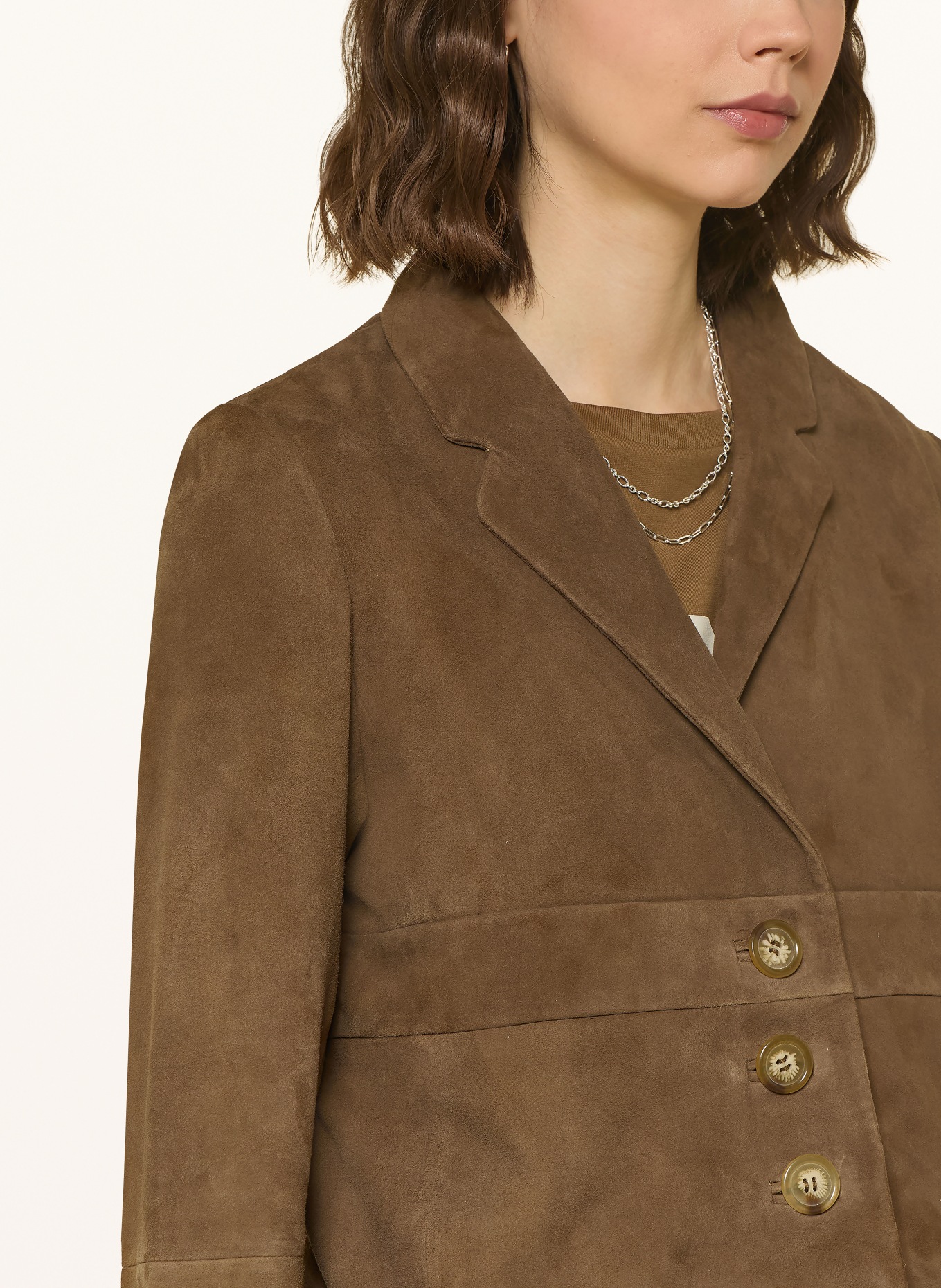 ba&sh Lederjacke MORFEO: BRAUN