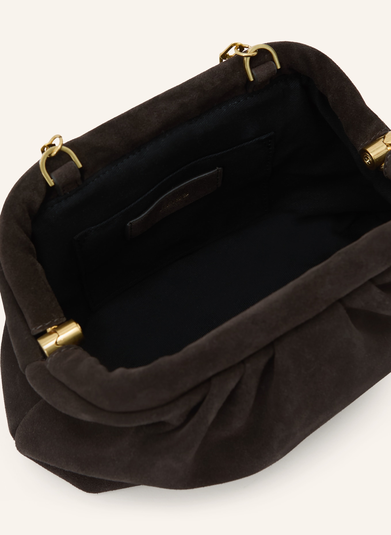 REISS Pochette MIA: MARRON FONCÉ / OR