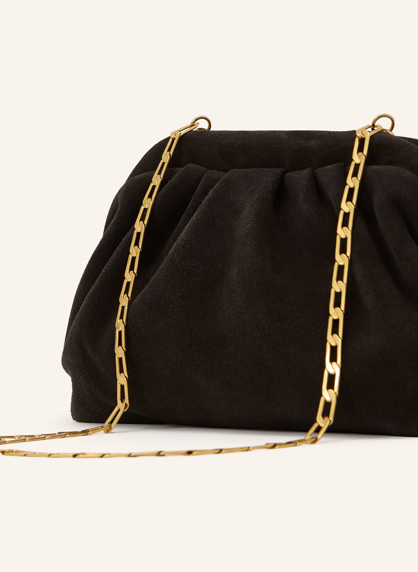 REISS Pochette MIA: MARRON FONCÉ / OR