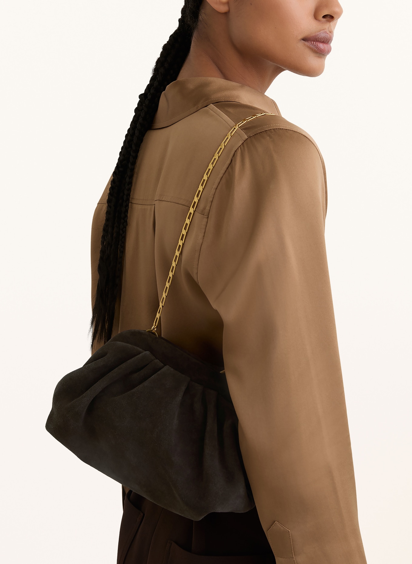 REISS Clutch MIA: DUNKELBRAUN / GOLD