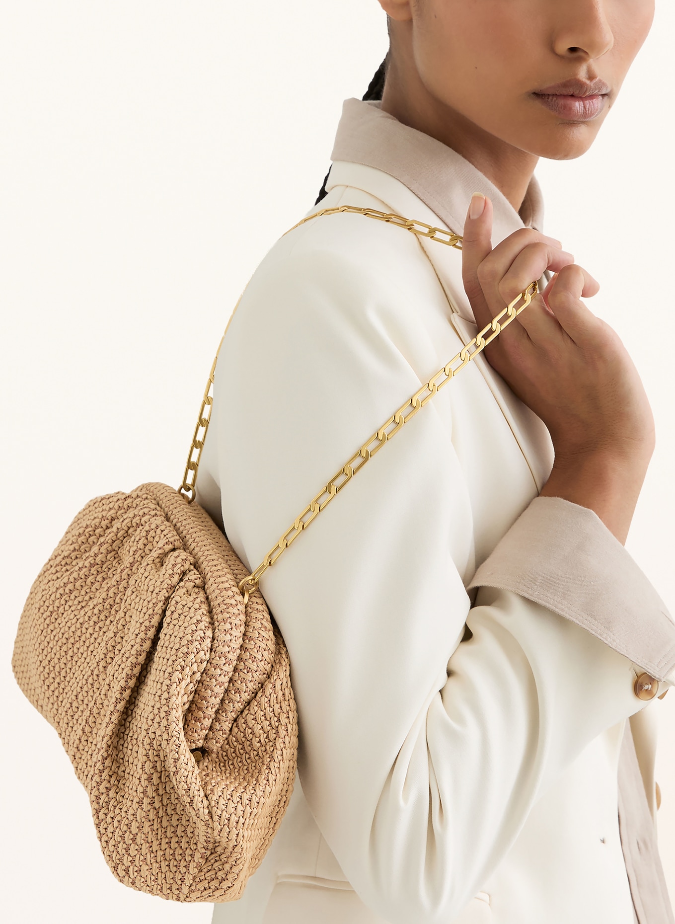 REISS Clutch: HELLBRAUN / GOLD