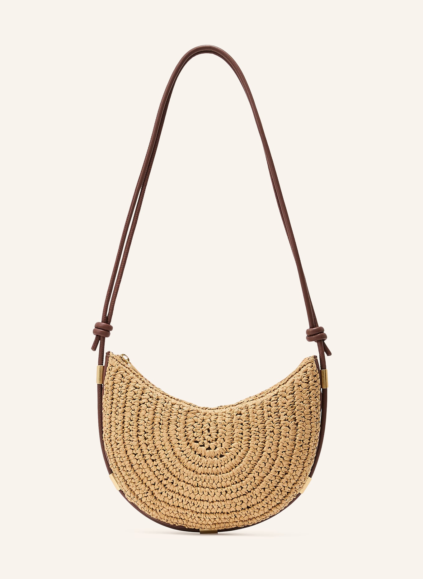 REISS HARRIET shoulder bag: CAMEL / GOLD / BROWN