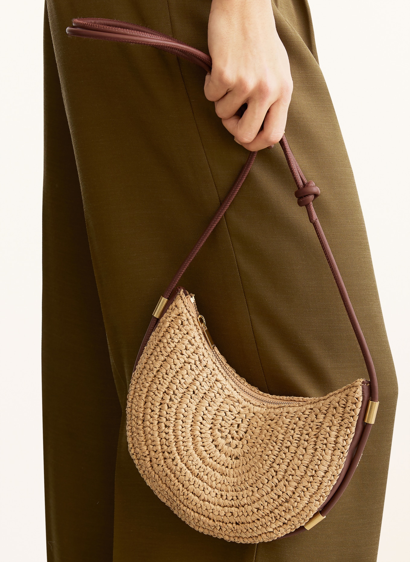 REISS HARRIET shoulder bag: CAMEL / GOLD / BROWN