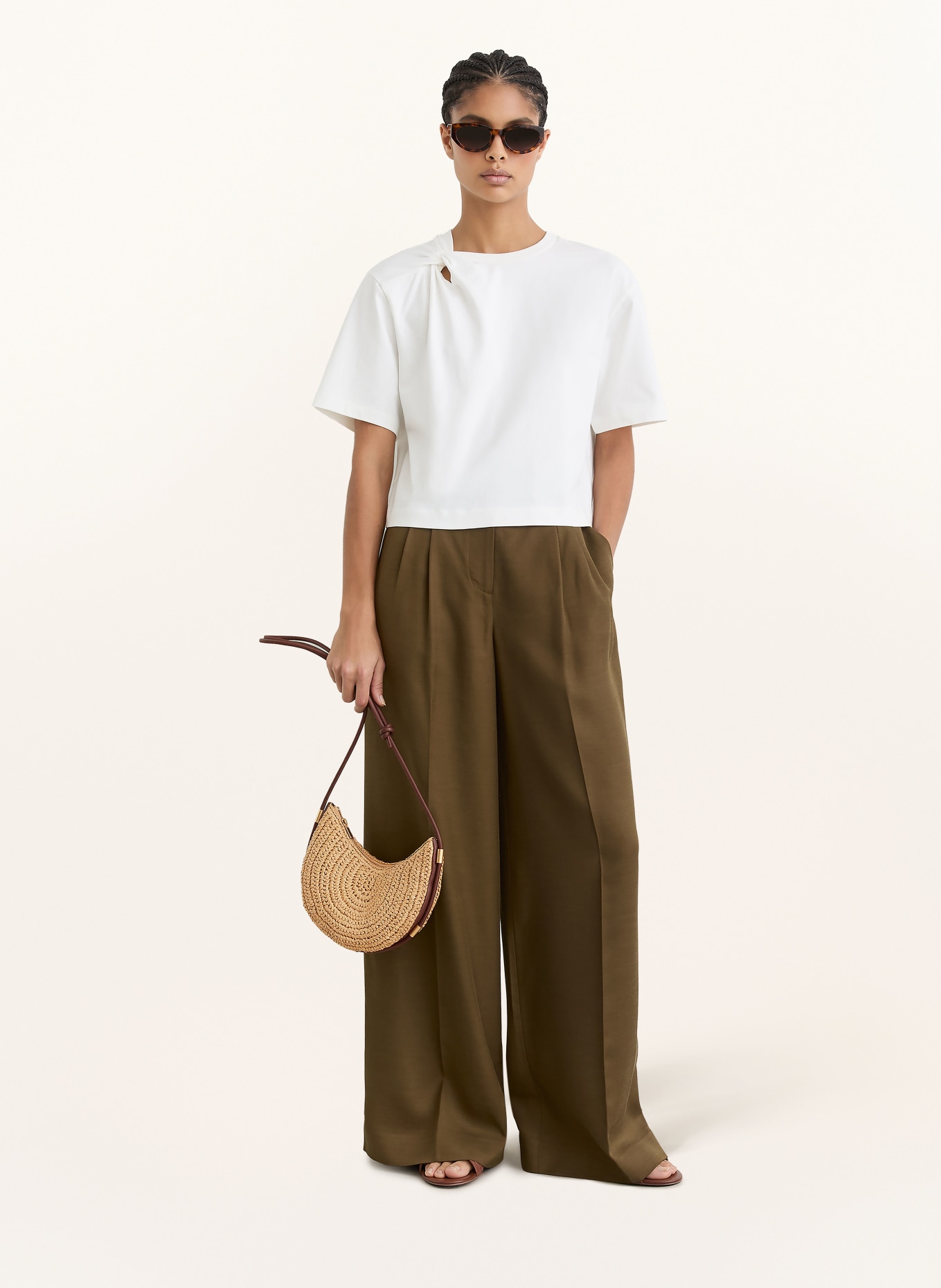 REISS HARRIET shoulder bag: CAMEL / GOLD / BROWN