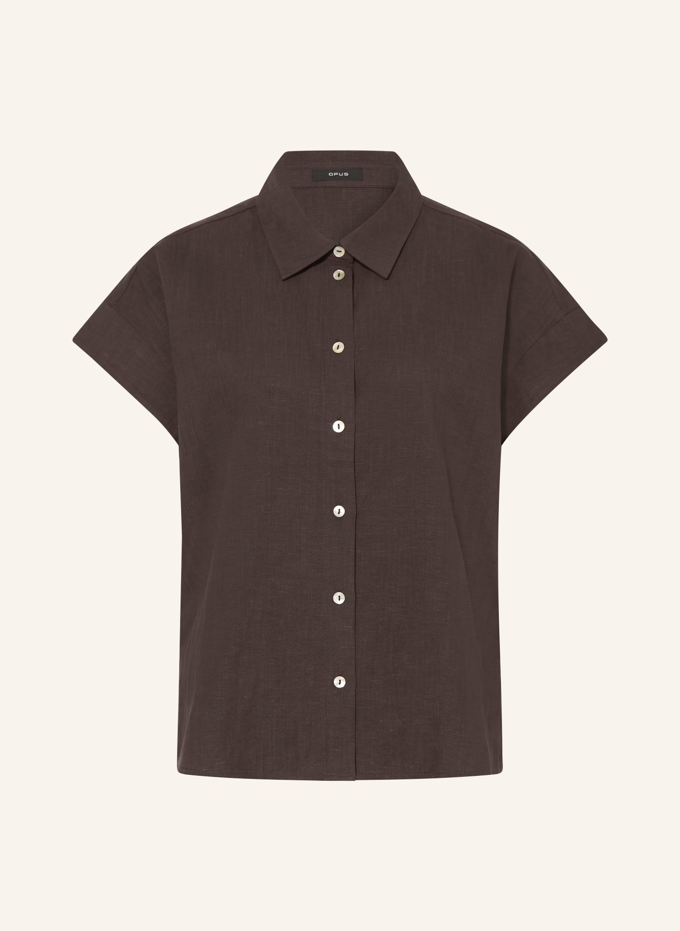 OPUS Hemdbluse FALVIA: BRAUN