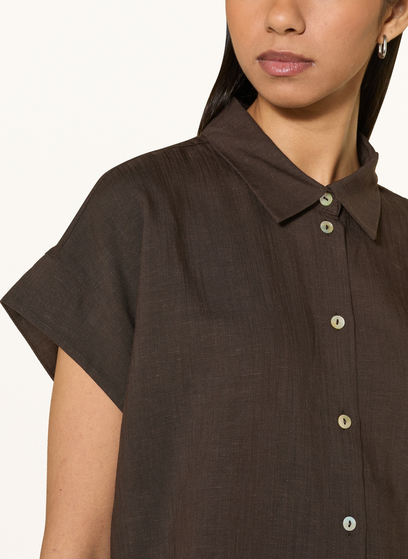 OPUS Hemdbluse FALVIA: BRAUN