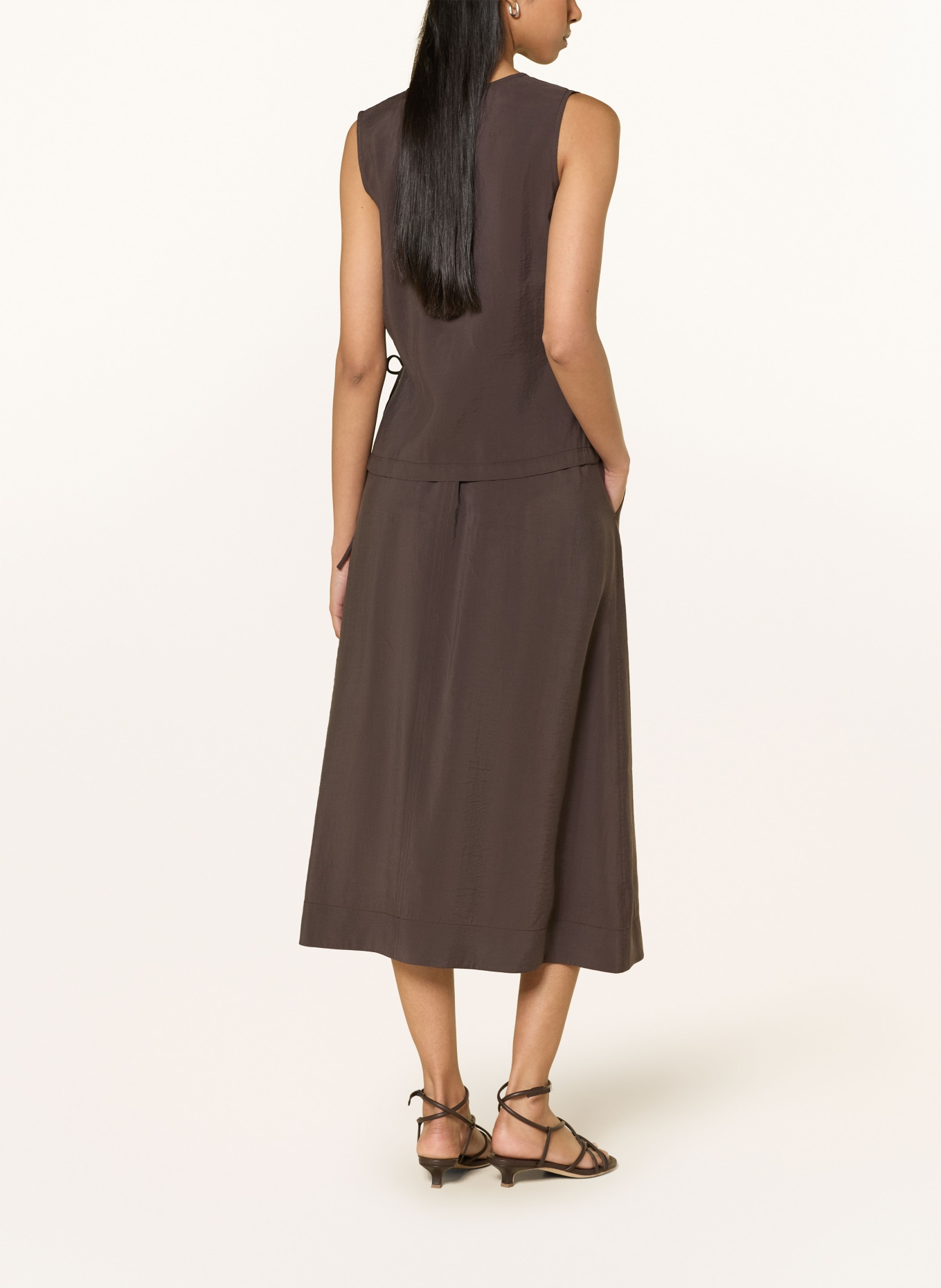 OPUS FAZU Wrap Blouse: BROWN