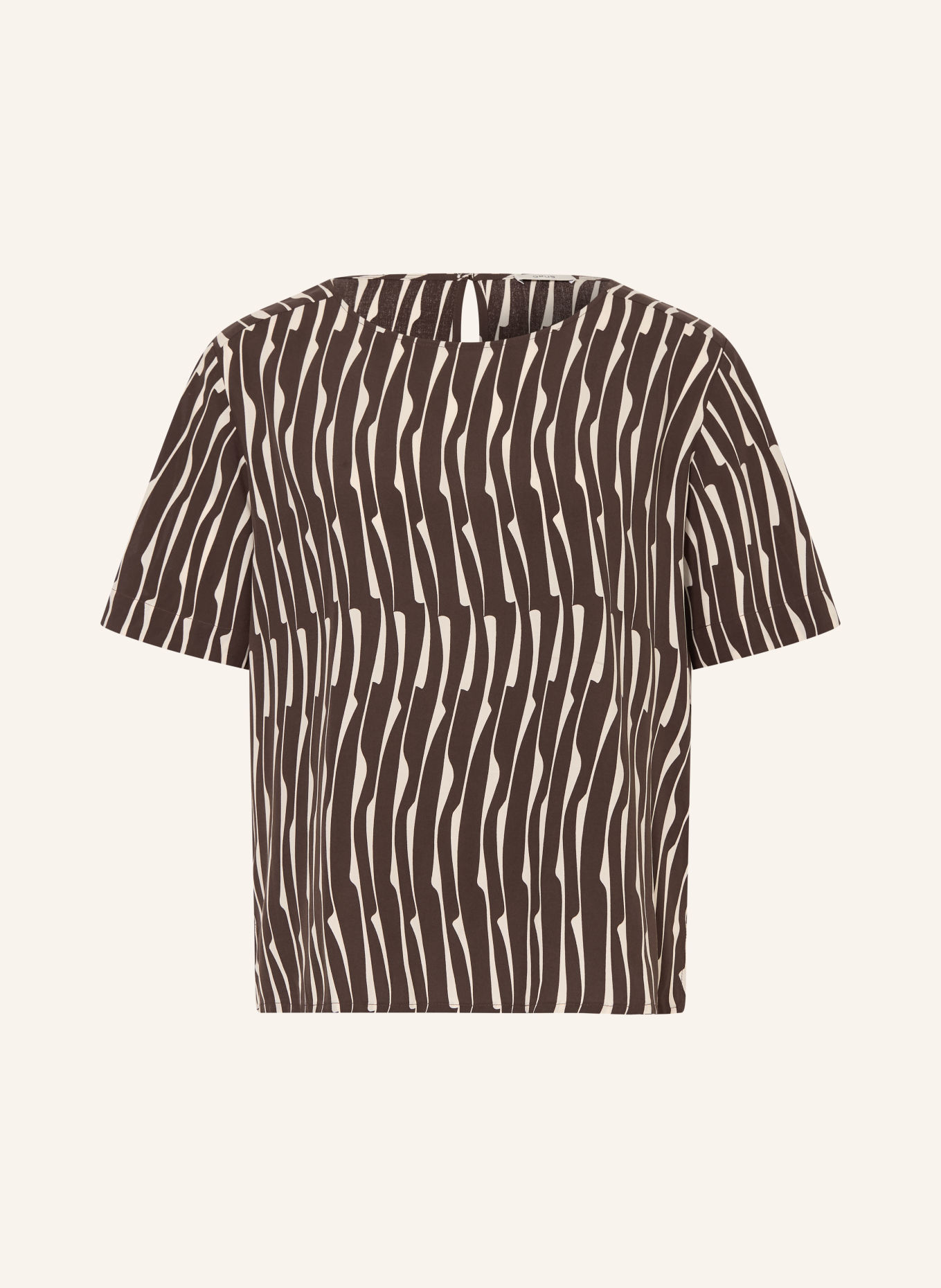 OPUS Blusenshirt FERONA BAMBOO: BRAUN / CREME