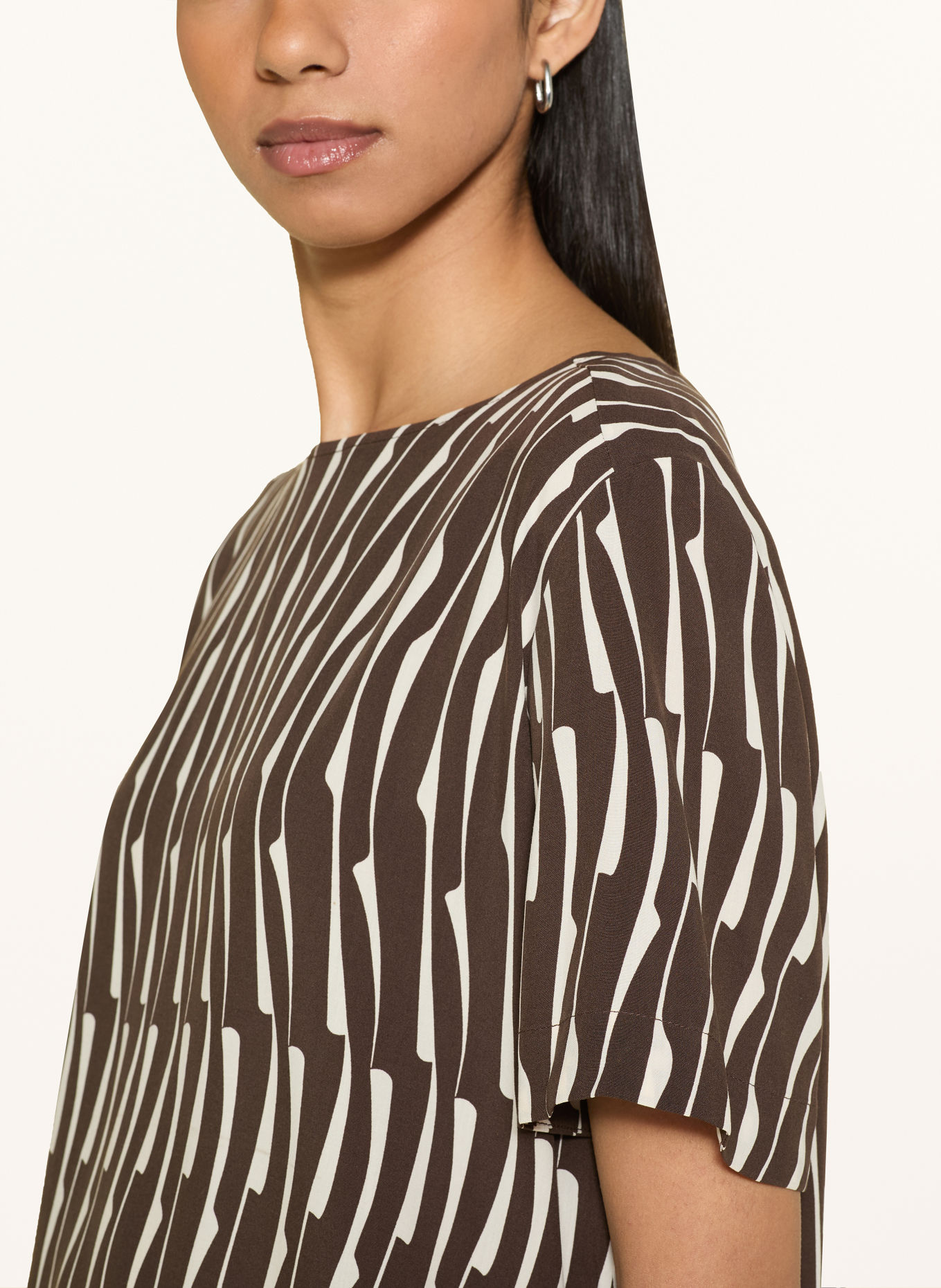 OPUS Blusenshirt FERONA BAMBOO: BRAUN / CREME