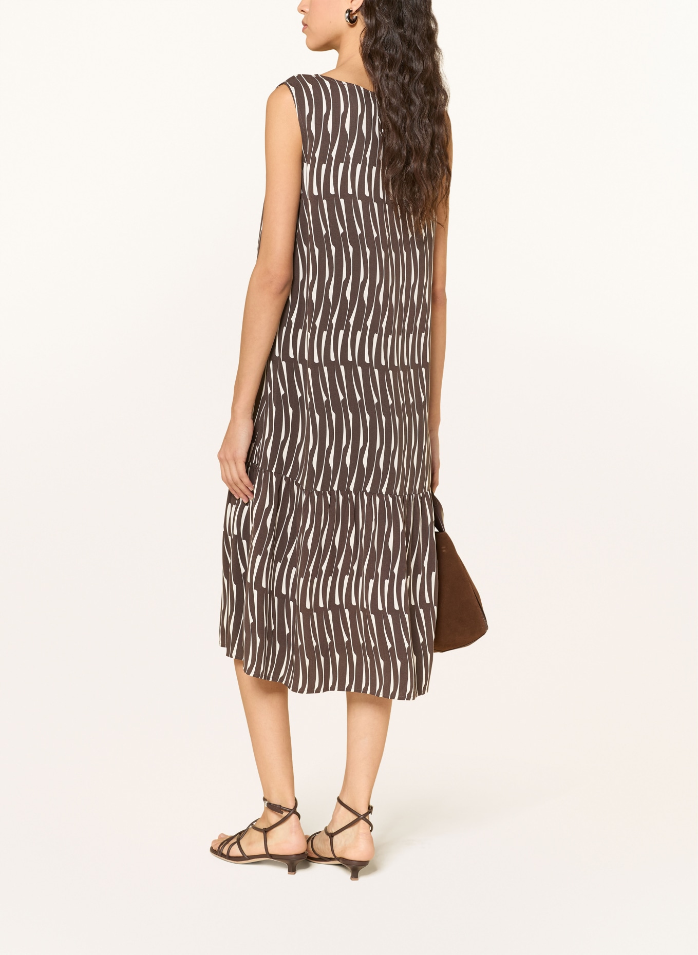 OPUS Kleid WICY: DUNKELBRAUN / ECRU