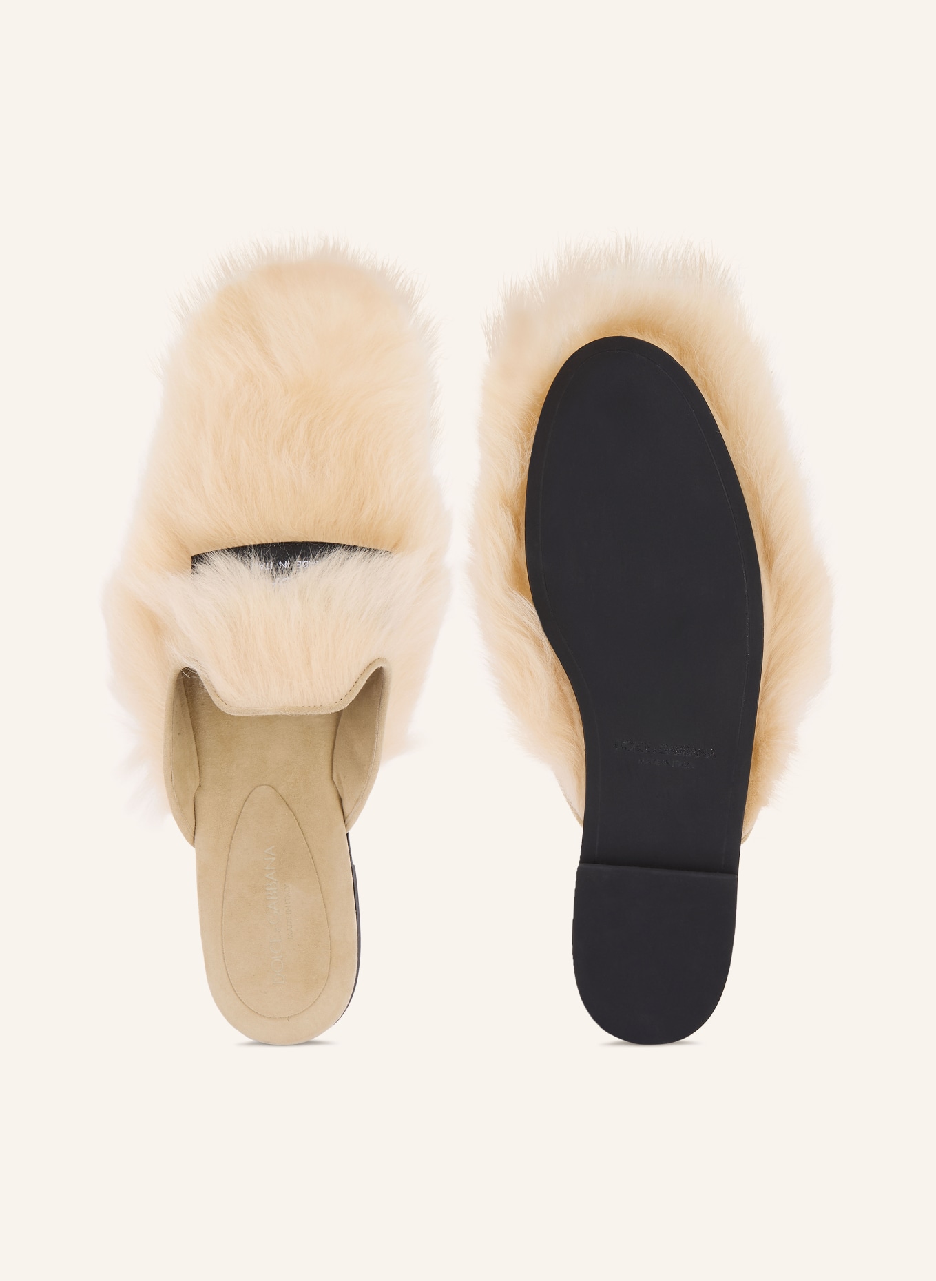 DOLCE & GABBANA slippers: BEIGE