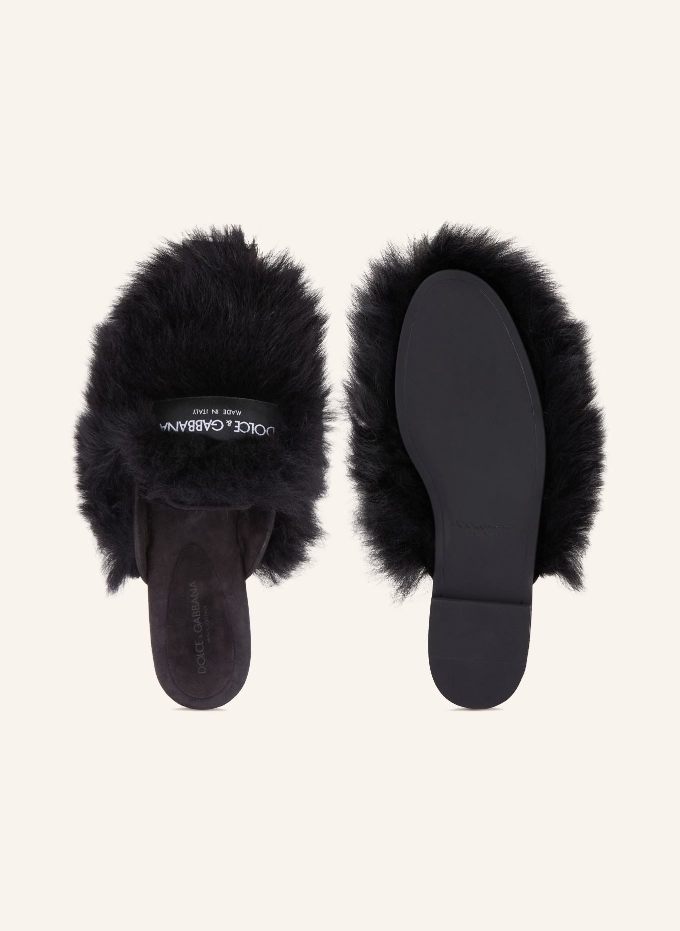 DOLCE & GABBANA Slippers: BLACK