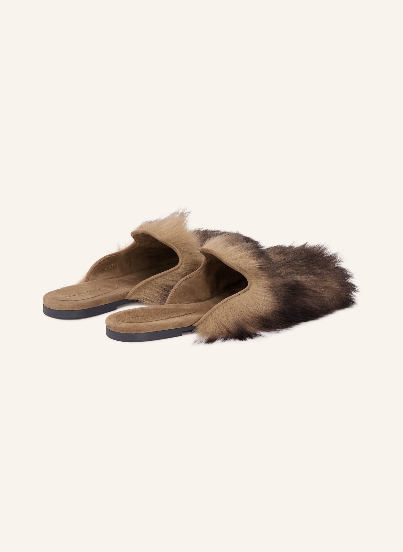 DOLCE & GABBANA Slippers: BEIGE / DARK BROWN