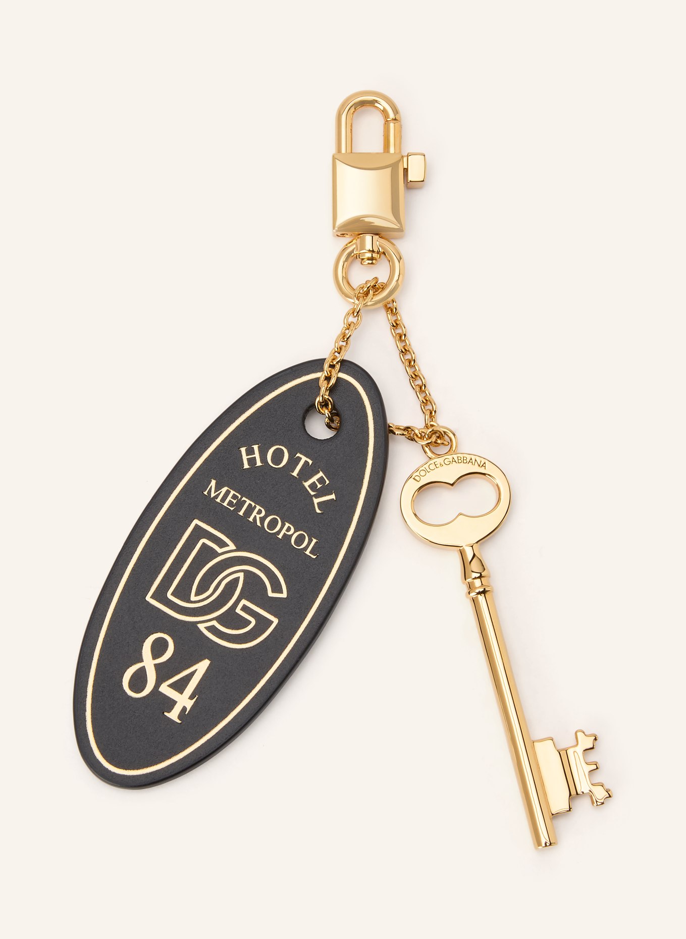 DOLCE & GABBANA sleutelhanger: ZWART / GOUD