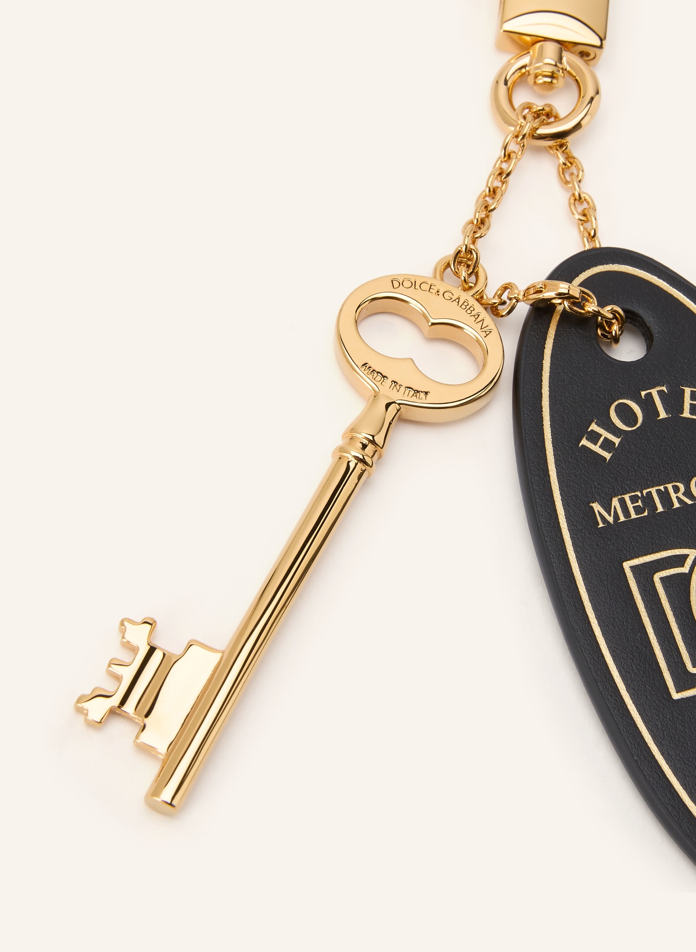 DOLCE & GABBANA sleutelhanger: ZWART / GOUD