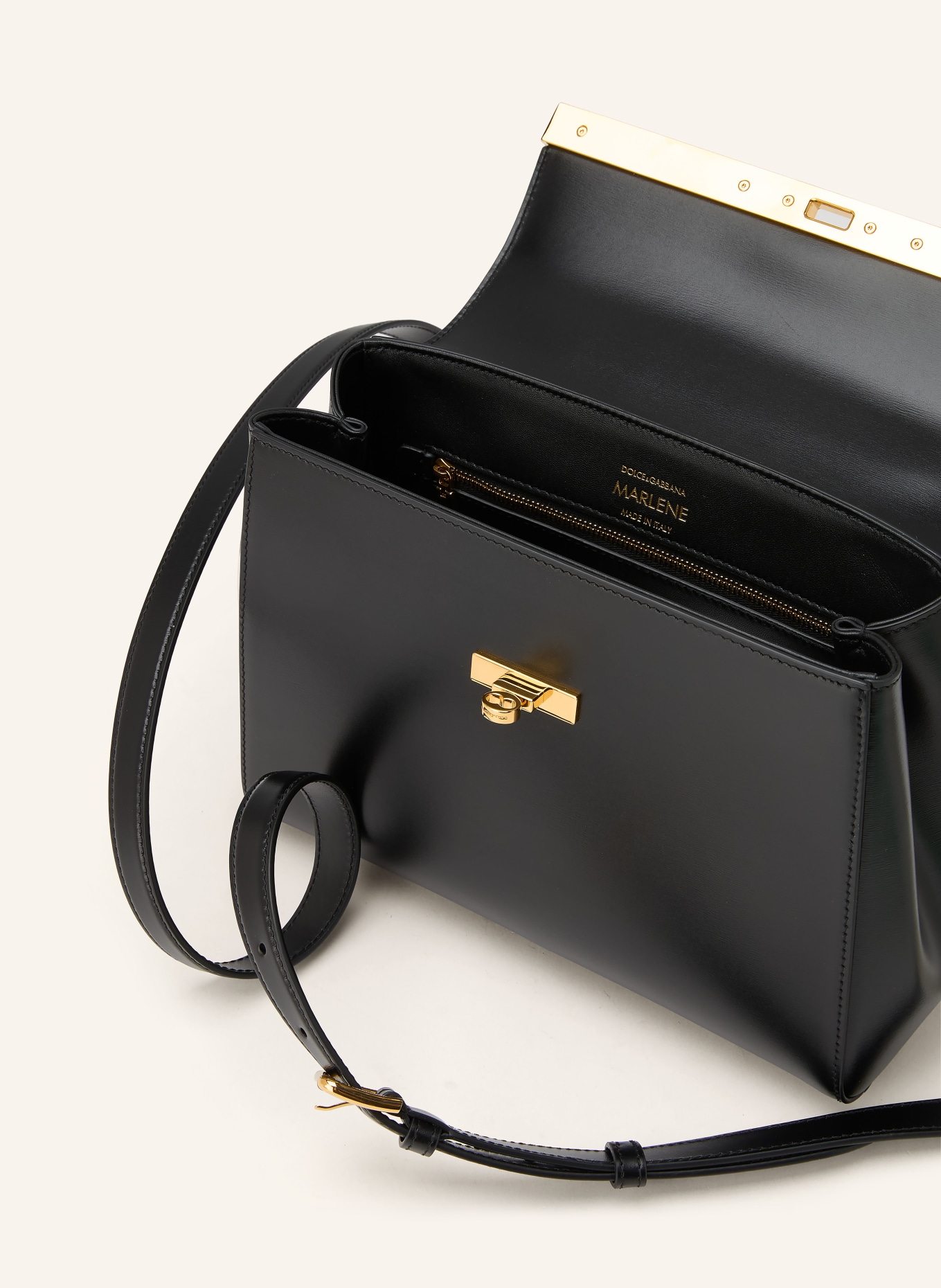 DOLCE & GABBANA Handtas MARLENE: ZWART / GOUD
