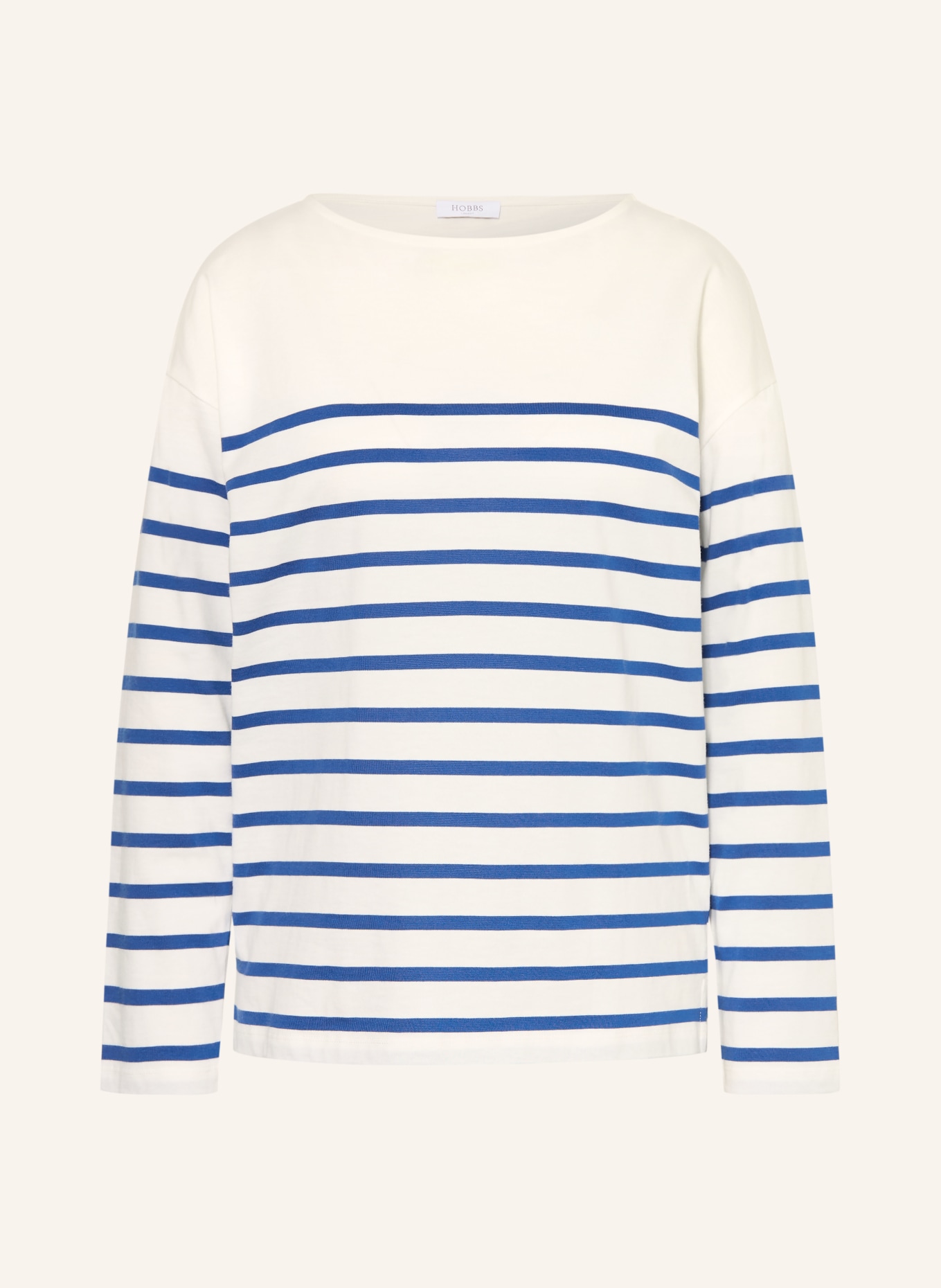 HOBBS Longsleeve SIAN: WEISS / DUNKELBLAU