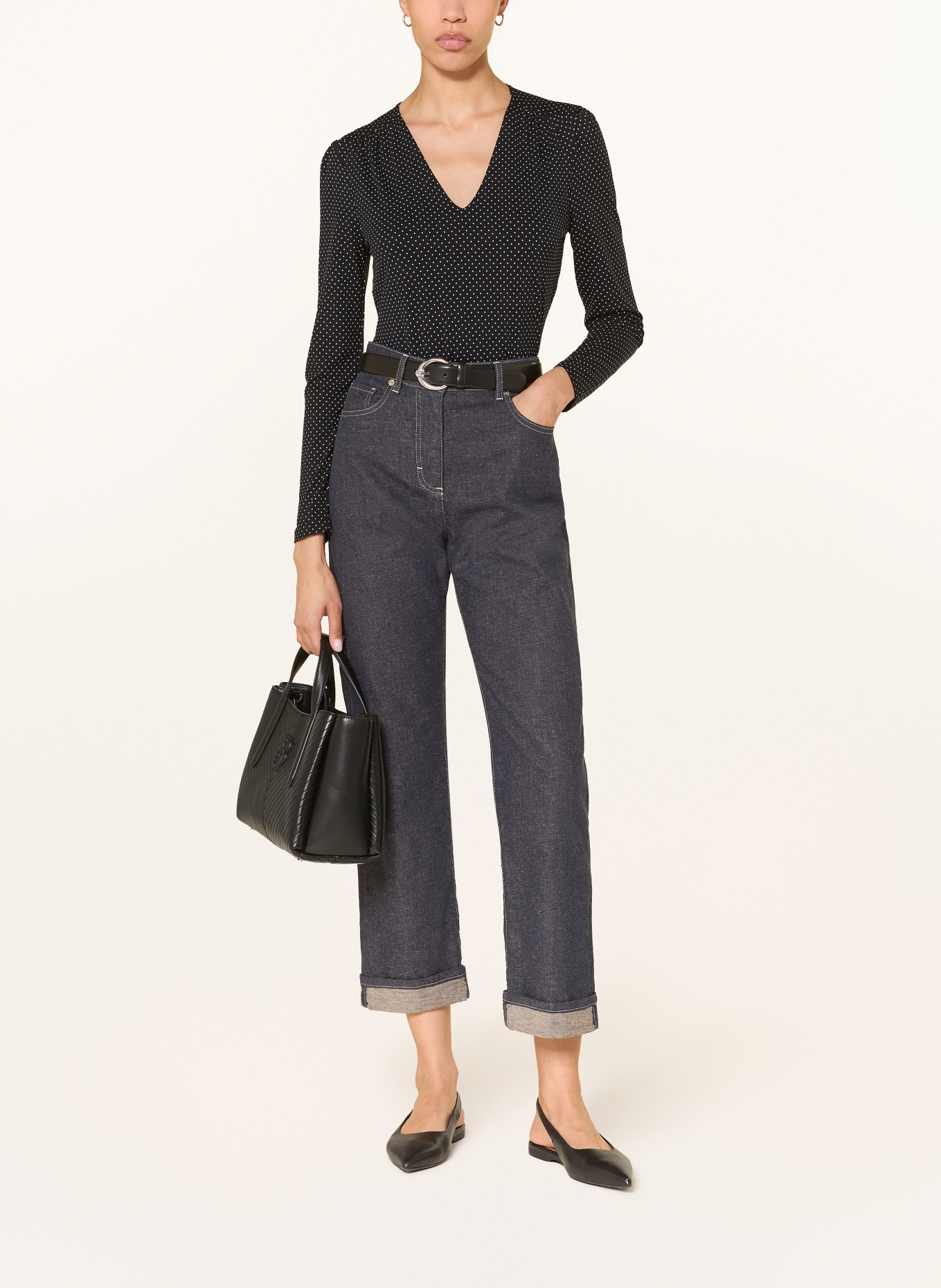 HOBBS Longsleeve HANNAH: DUNKELBLAU