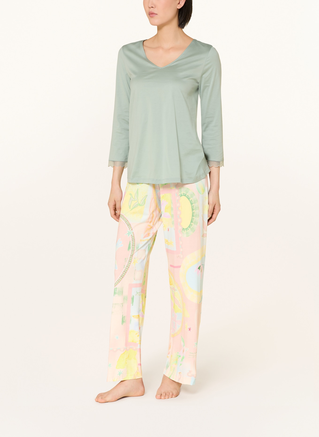 mey Schlafhose Serie MYSTIC VOYAGE: HELLBLAU / ROSA / GELB