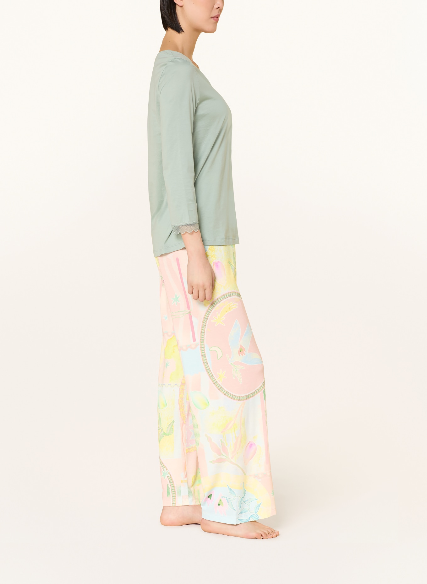 mey Schlafhose Serie MYSTIC VOYAGE: HELLBLAU / ROSA / GELB