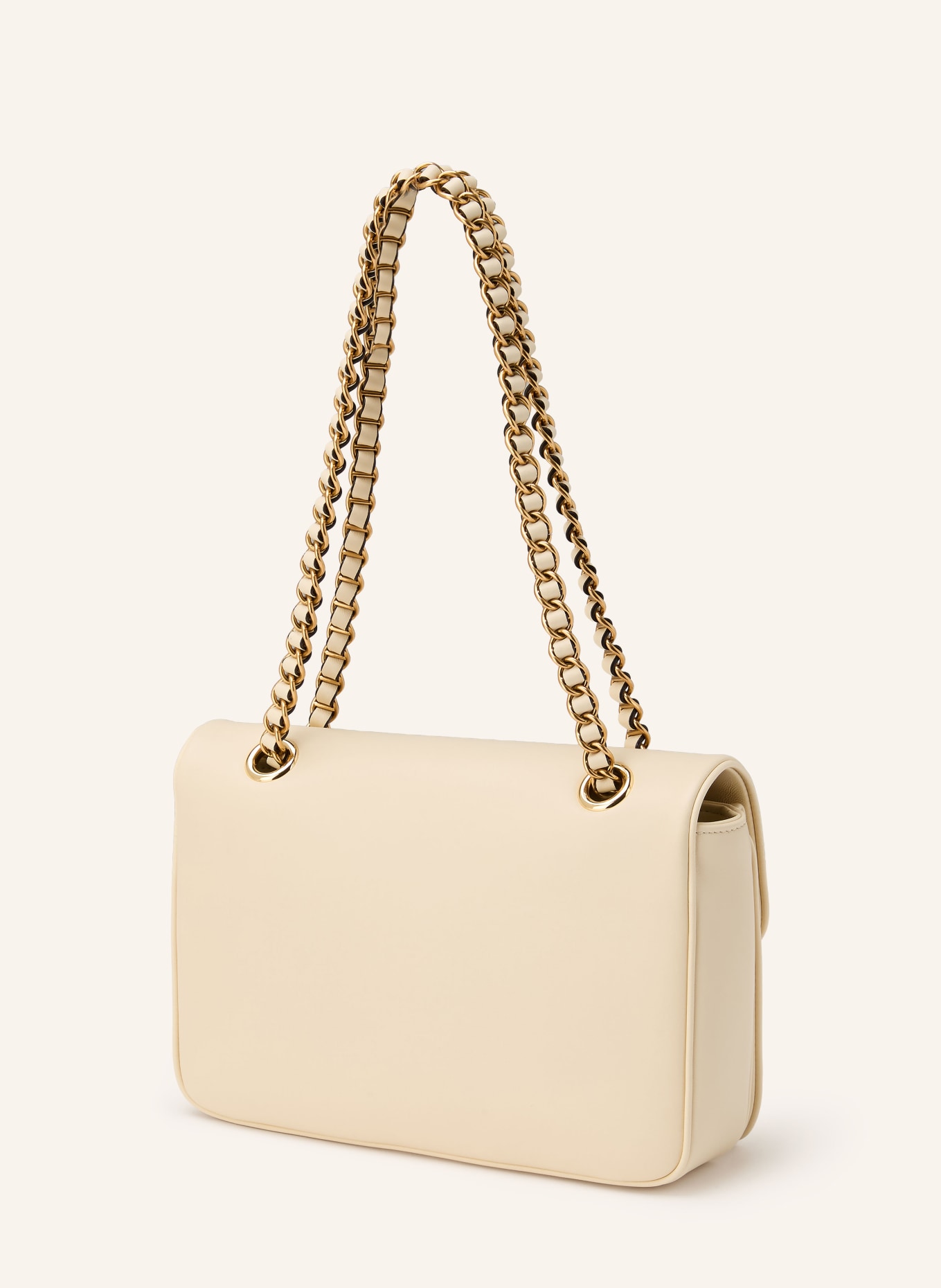VALENTINO GARAVANI DJUNA MEDIUM Shoulder Bag: ECRU / GOLD