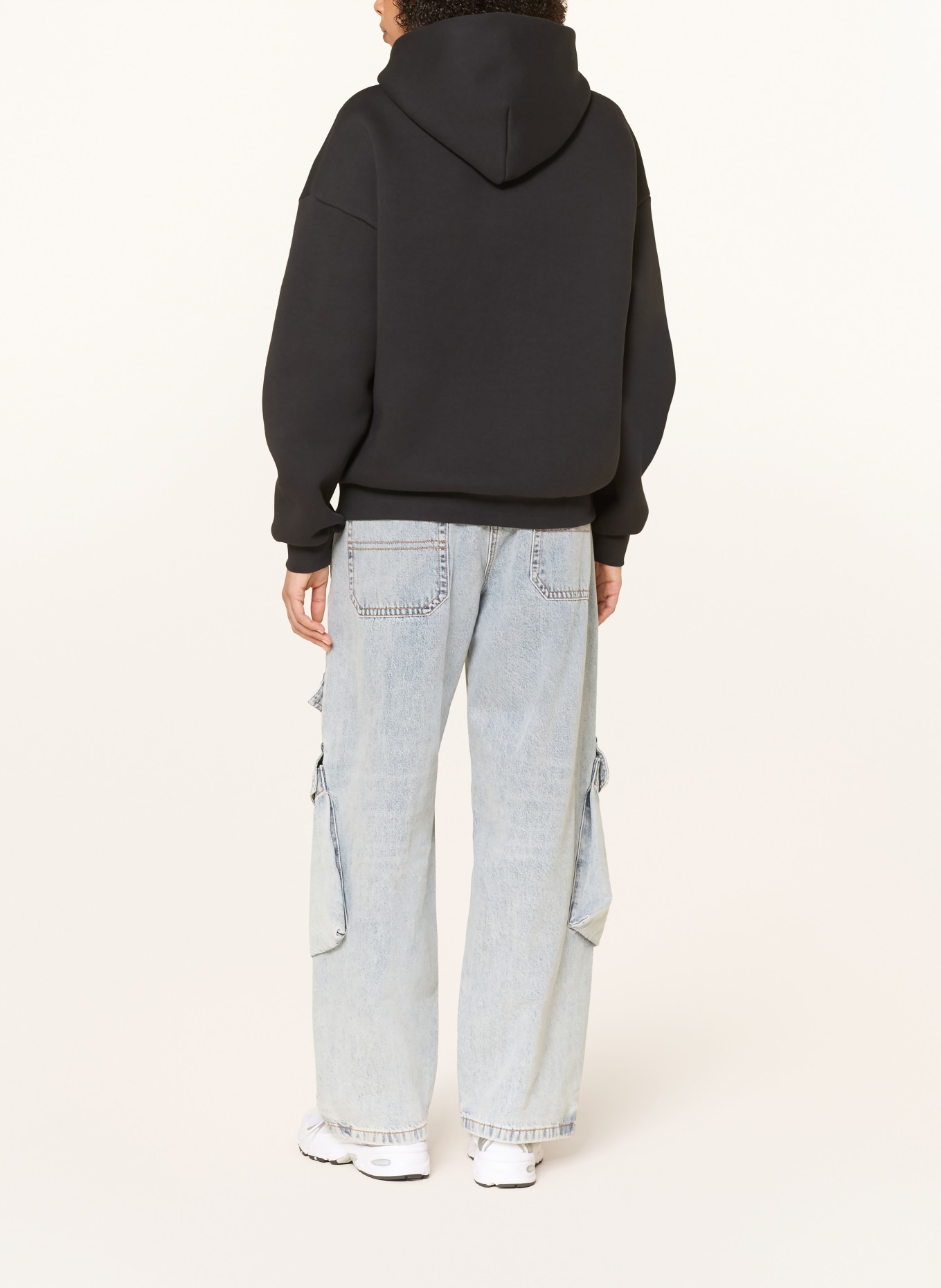 WRSTBHVR Oversized hoodie HAKO: BLACK / WHITE