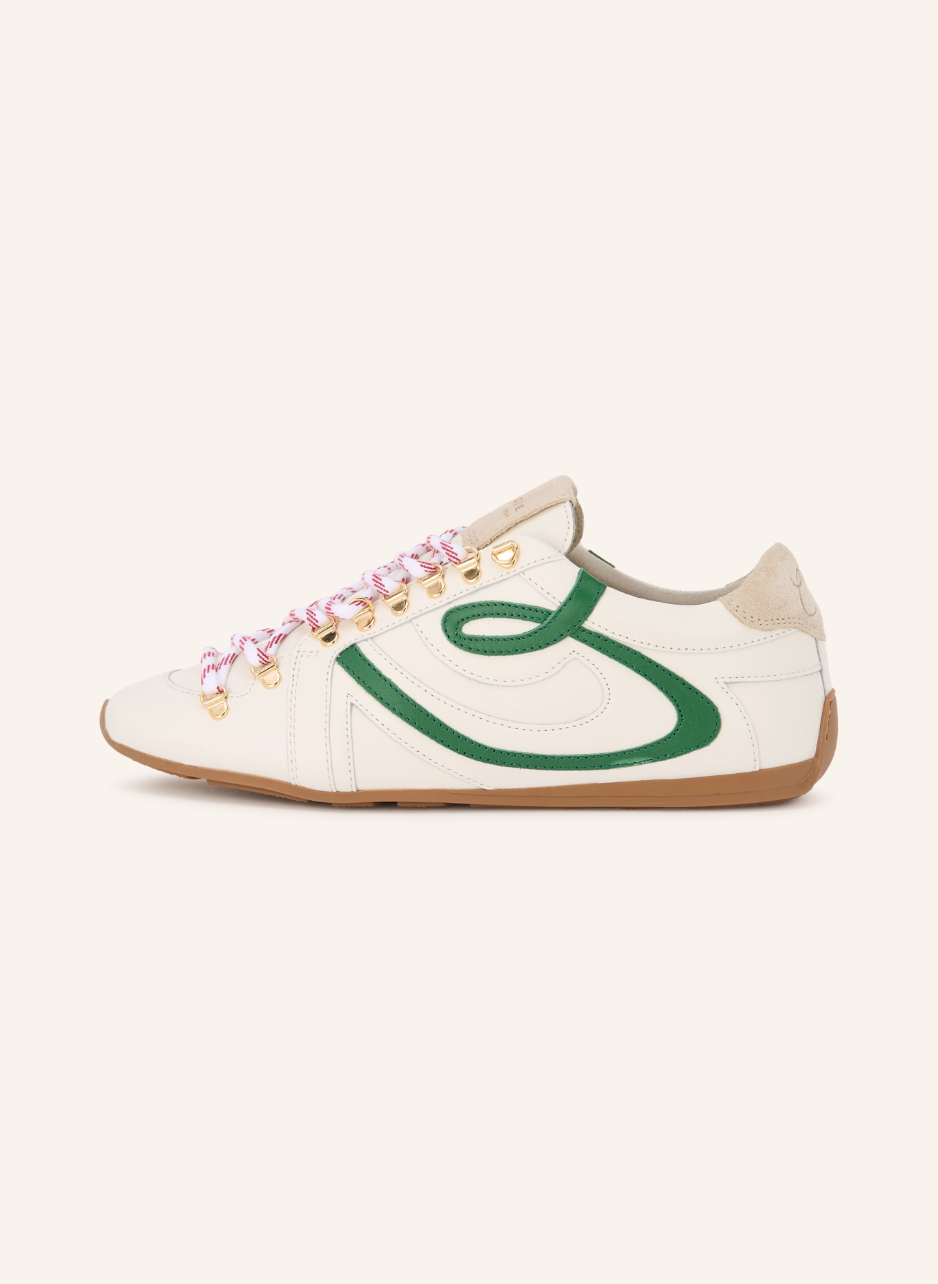 CLAUDIE PIERLOT Sneaker: CREME / BEIGE / GRÜN