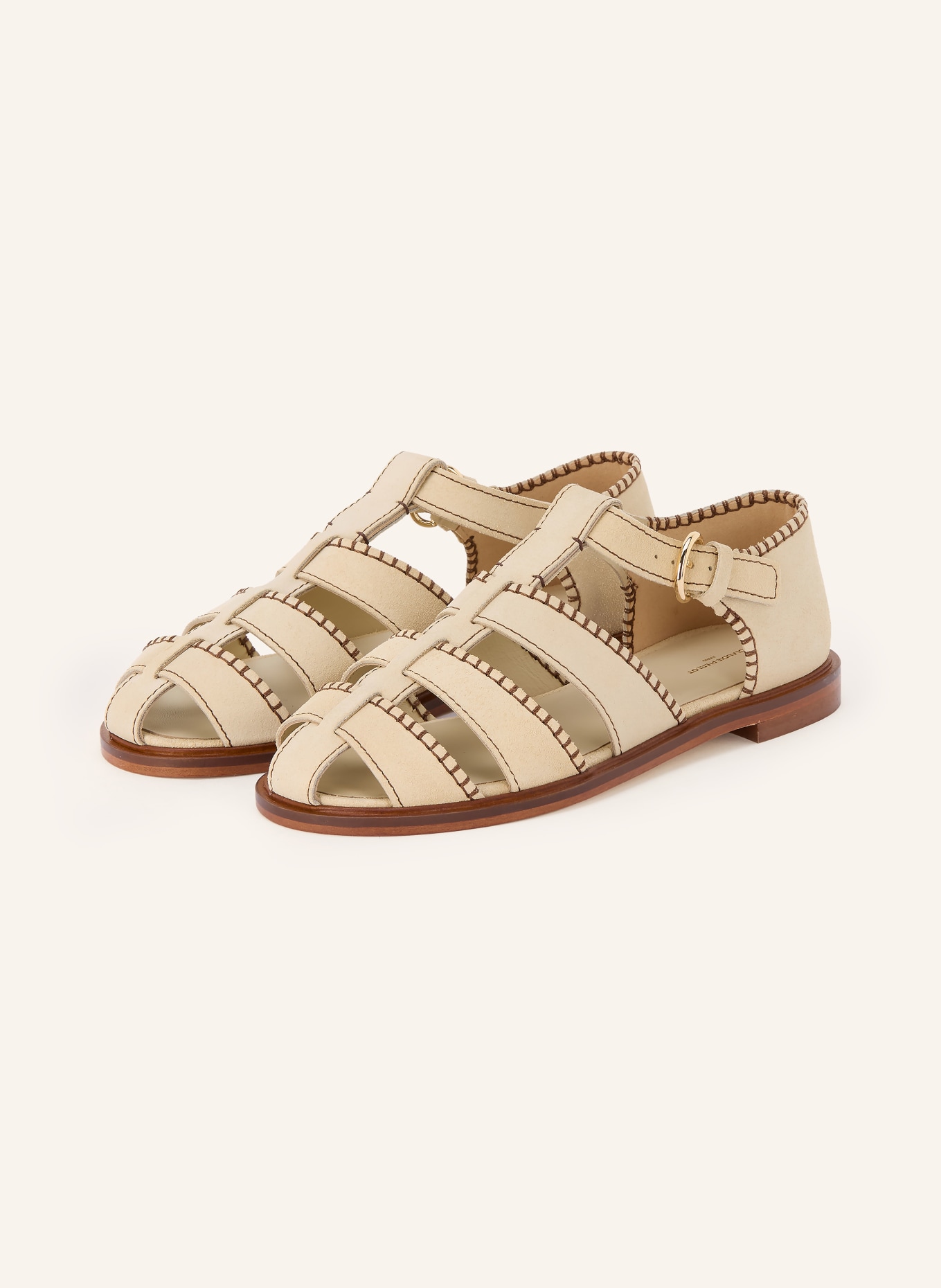 CLAUDIE PIERLOT Sandalen: ECRU / BRAUN