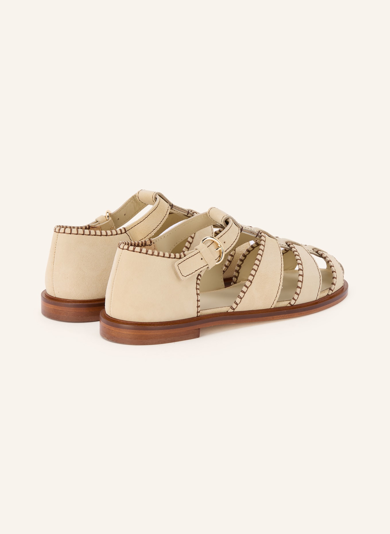CLAUDIE PIERLOT Sandalen: ECRU / BRAUN