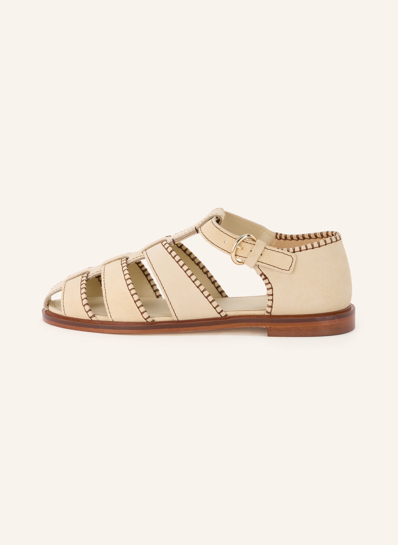CLAUDIE PIERLOT Sandalen: ECRU / BRAUN