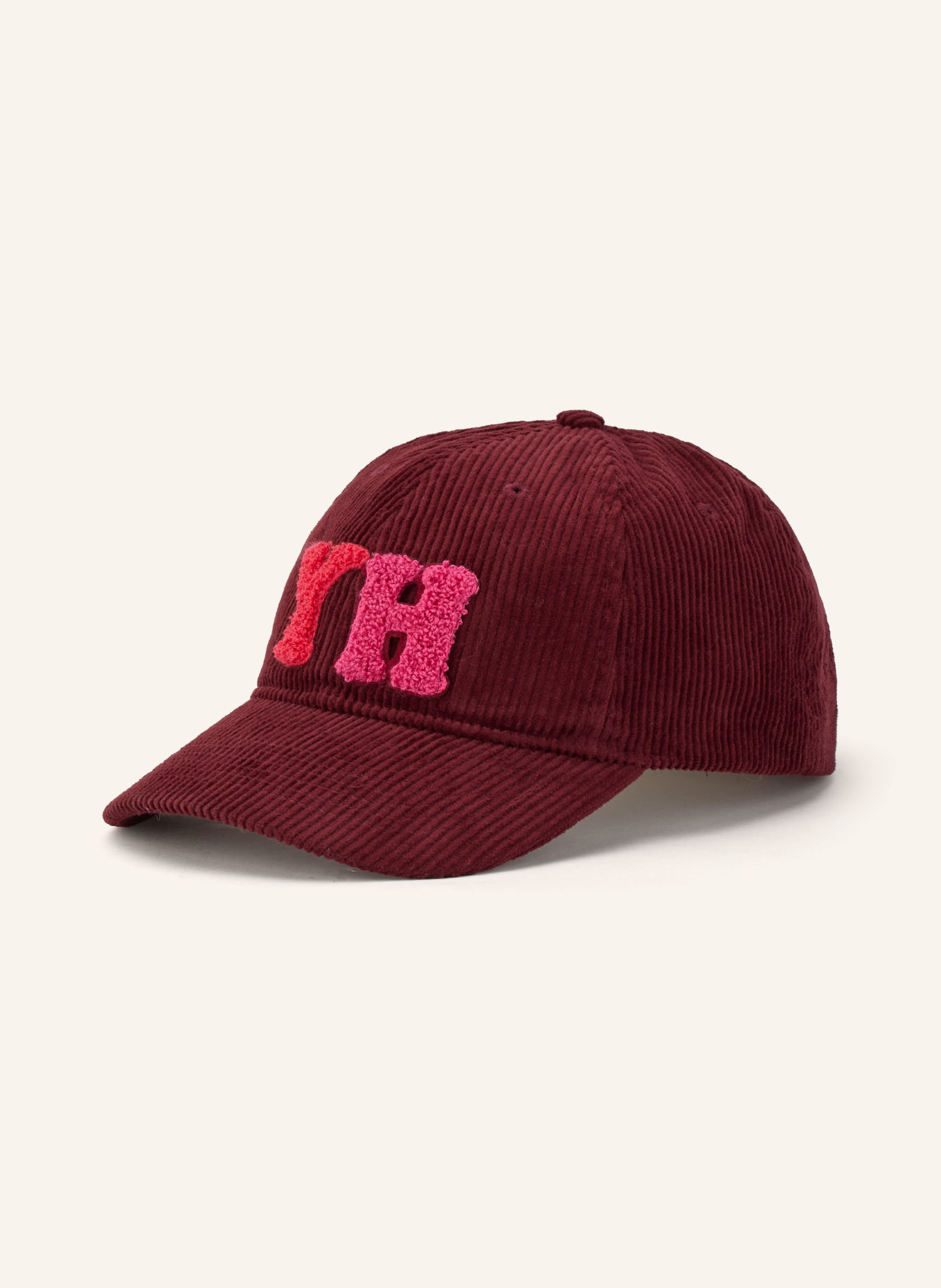 yippie hippie Cord-Cap: DUNKELROT / PINK