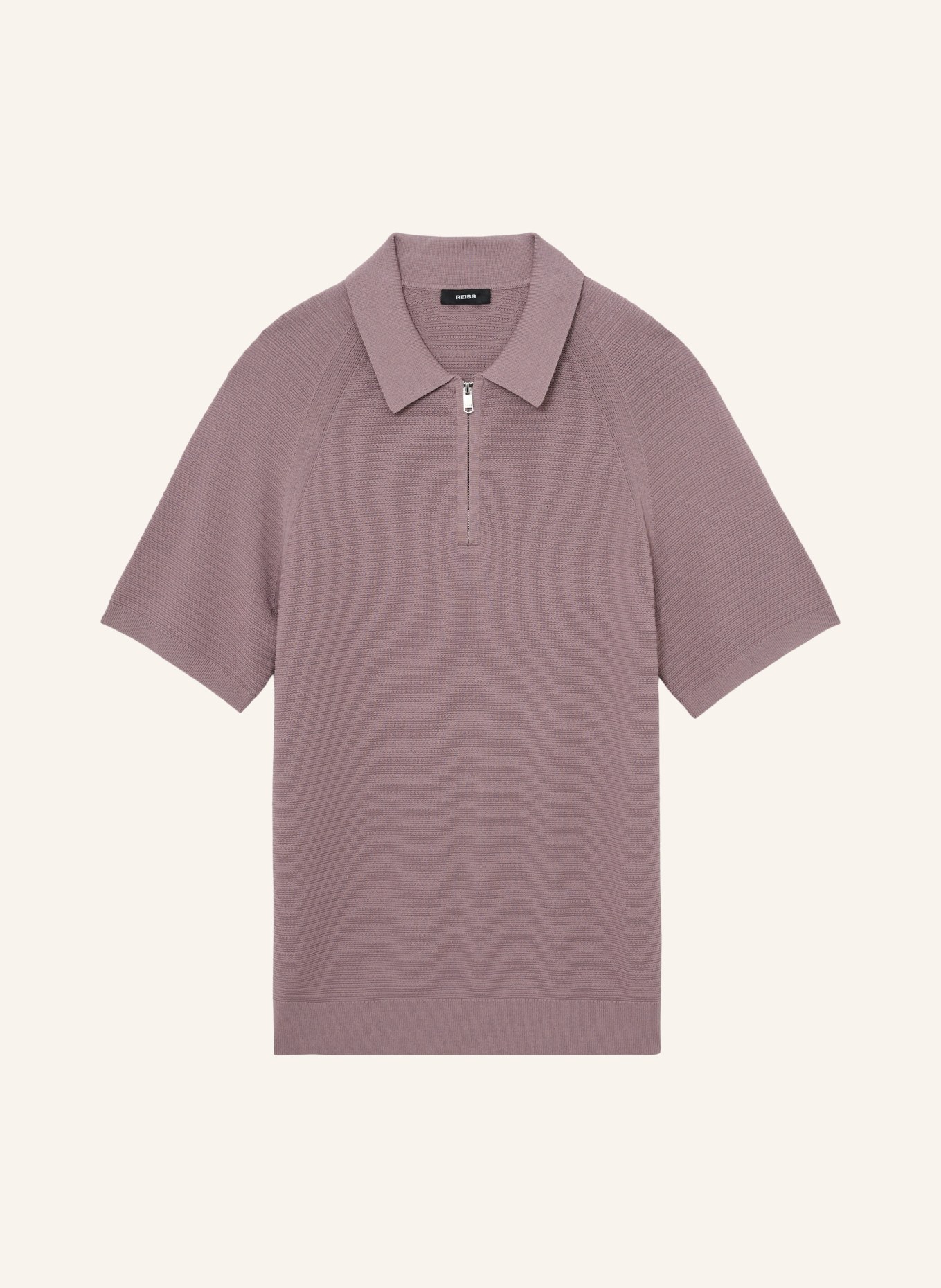 REISS Dzianinowa koszulka polo ESTATE: BRUDNY RÓŻ