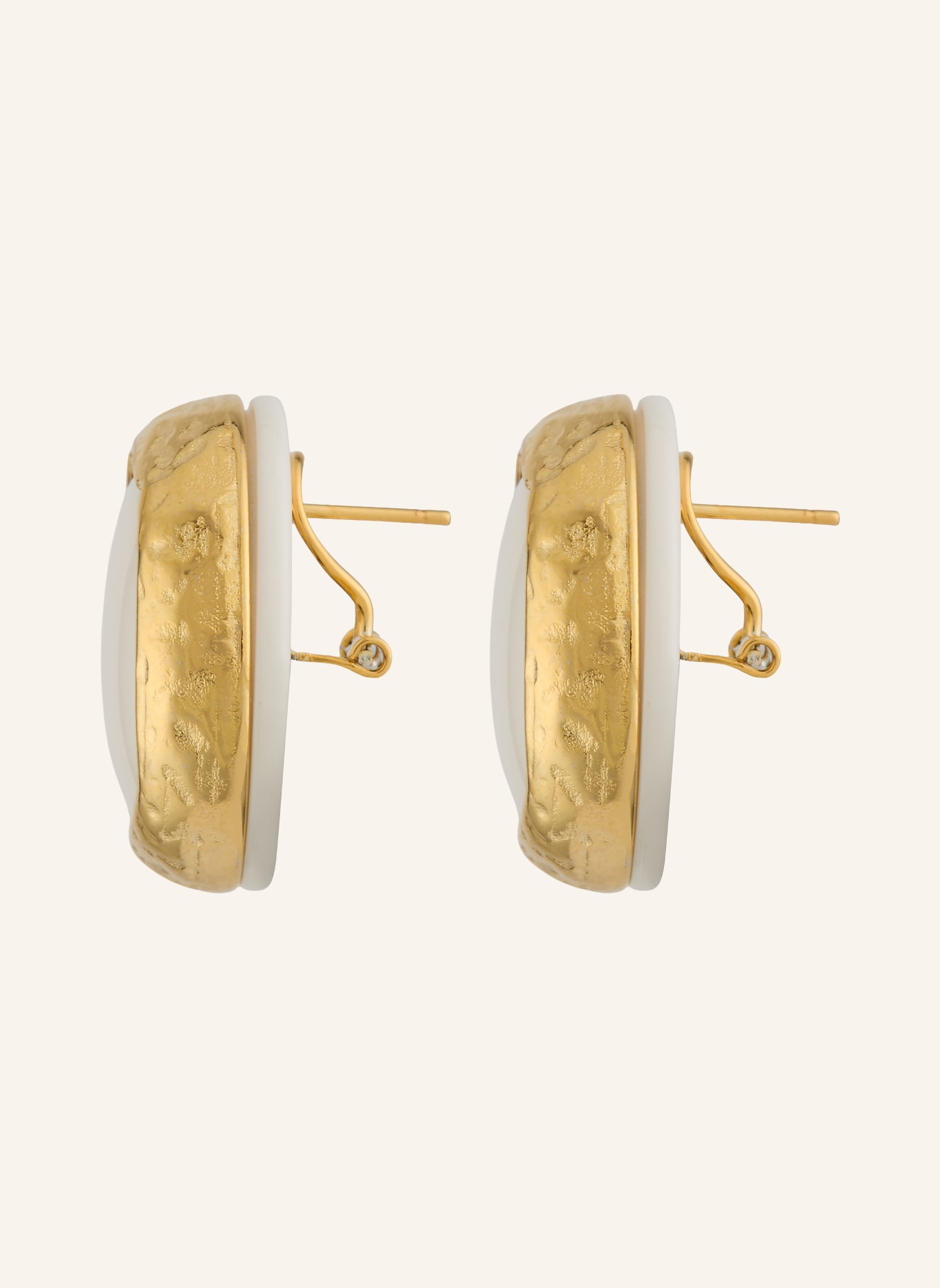 VANESSA BARONI Ohrclips: GOLD / WEISS