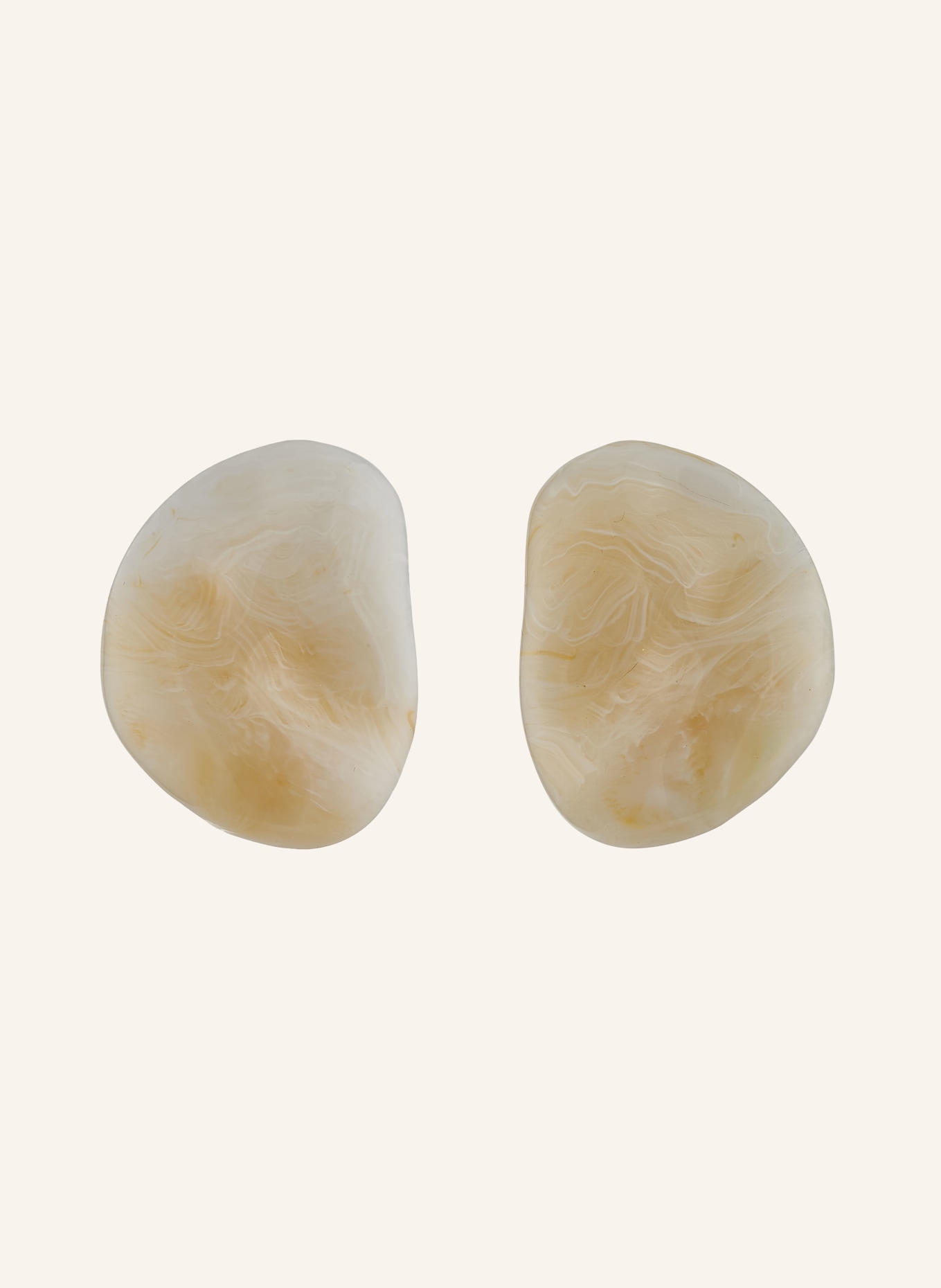 VANESSA BARONI ear studs: CREAM / GOLD