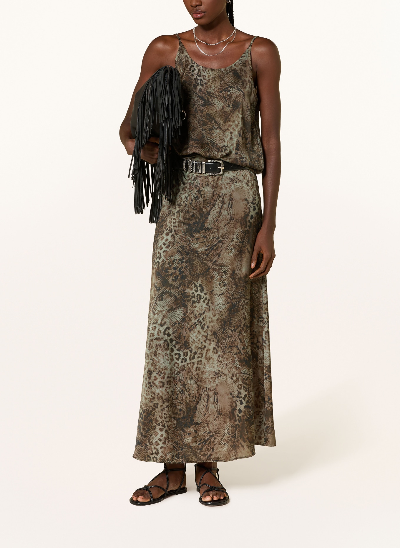 ba&sh Top CIGUE: KHAKI / DUNKELBRAUN / SCHWARZ