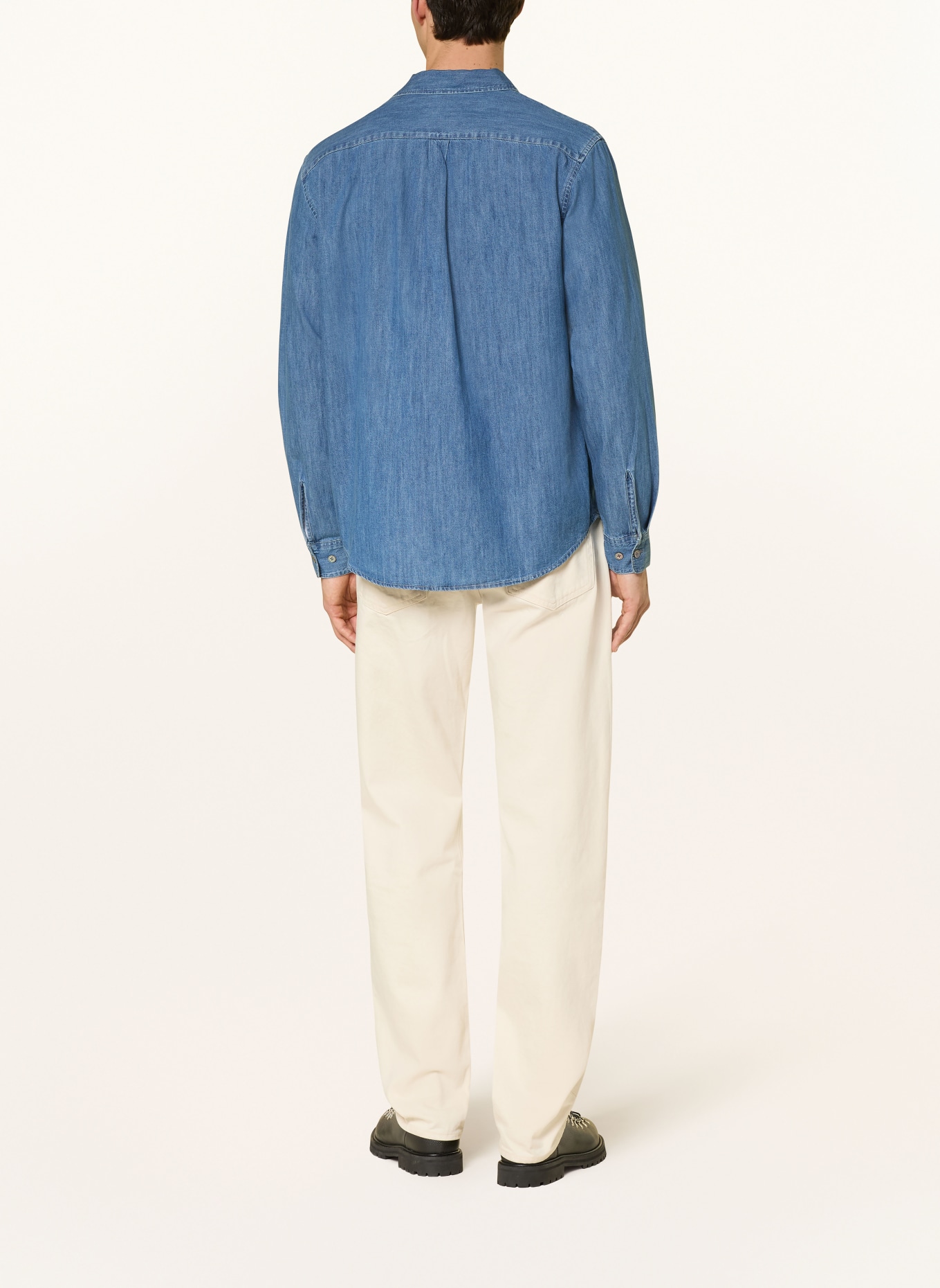 ARKET Chemise en jean coupe décontractée: BLEU