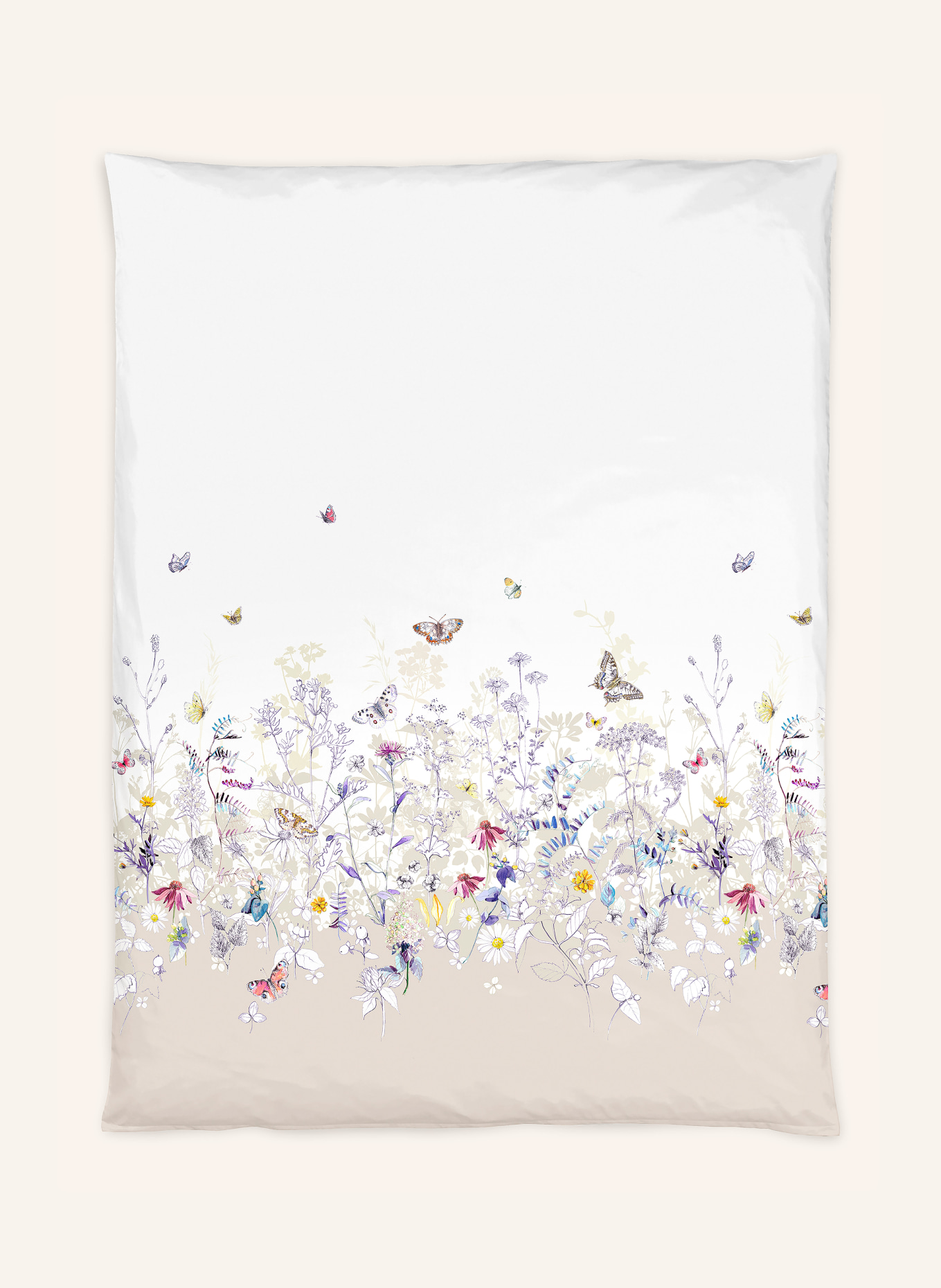 Christian Fischbacher Bettwäsche AVIVA: WEISS / BEIGE / ROT