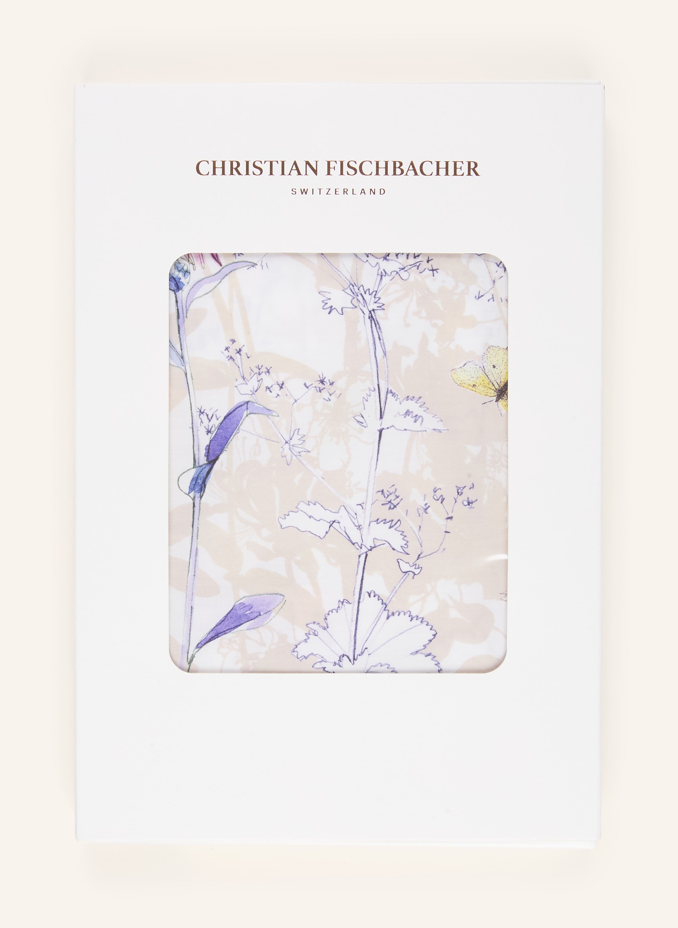 Christian Fischbacher Bettwäsche AVIVA: WEISS / BEIGE / ROT