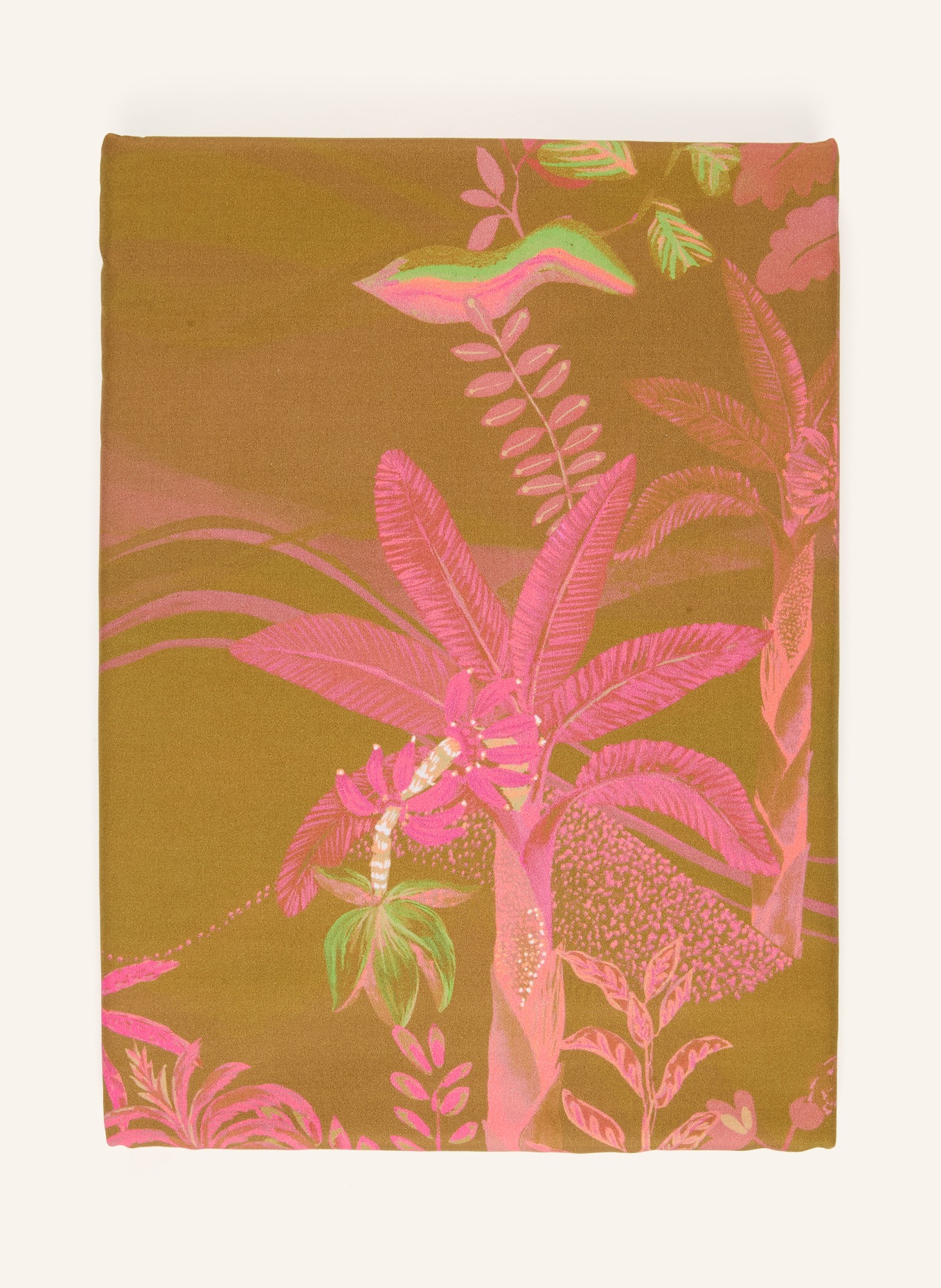 Christian Fischbacher Bettwäsche OASIS: COGNAC / PINK / GRÜN