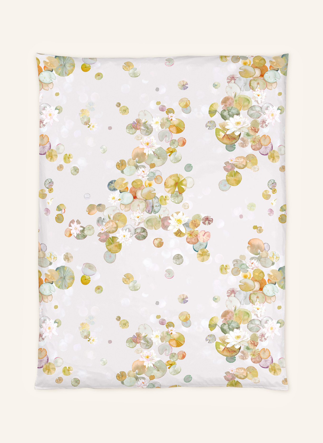 Christian Fischbacher Bettwäsche NINFEA: GRAU / GELB / HELLGRÜN