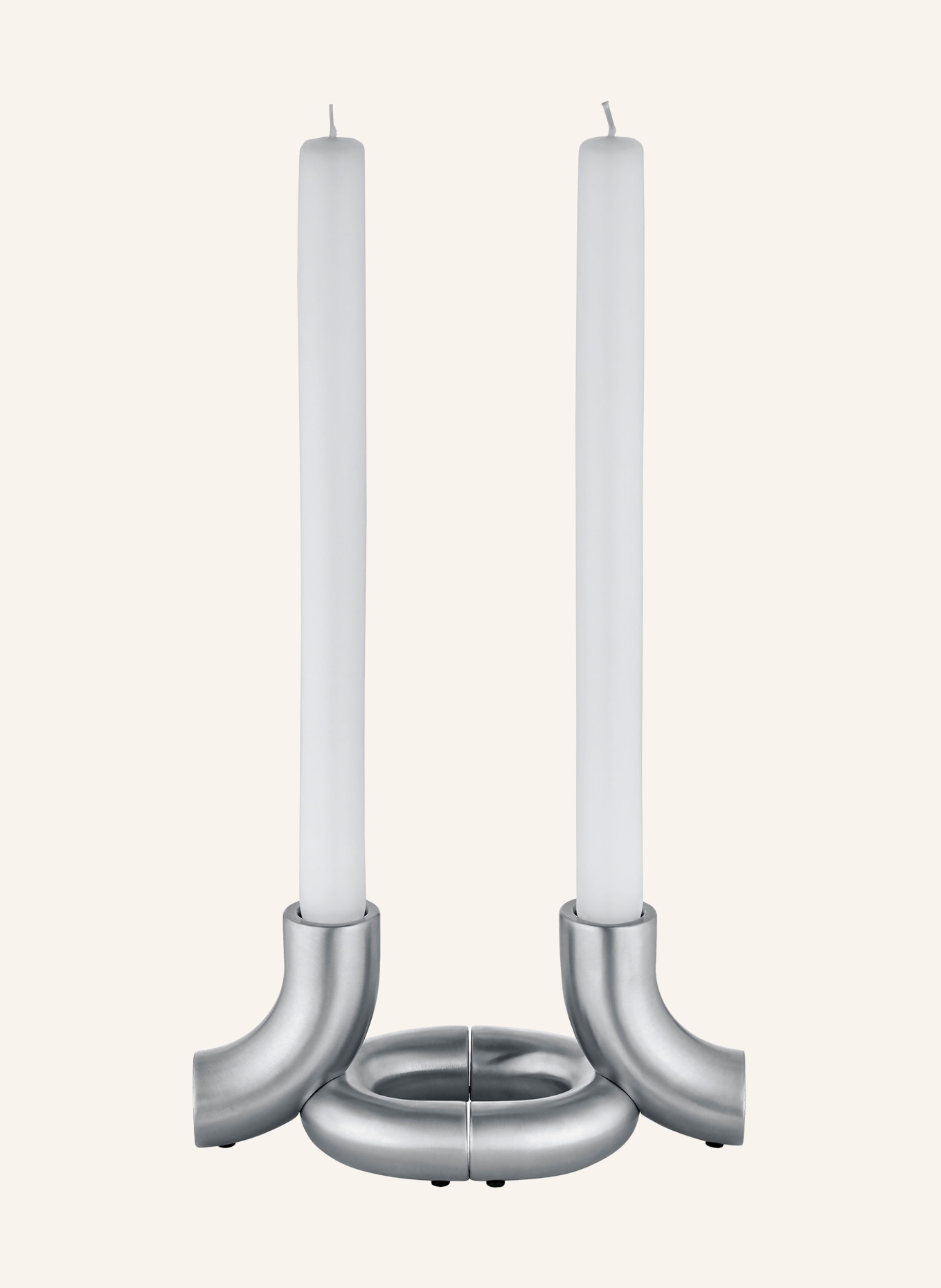 blomus 2er-Set Kerzenhalter DOODLE: SILBER