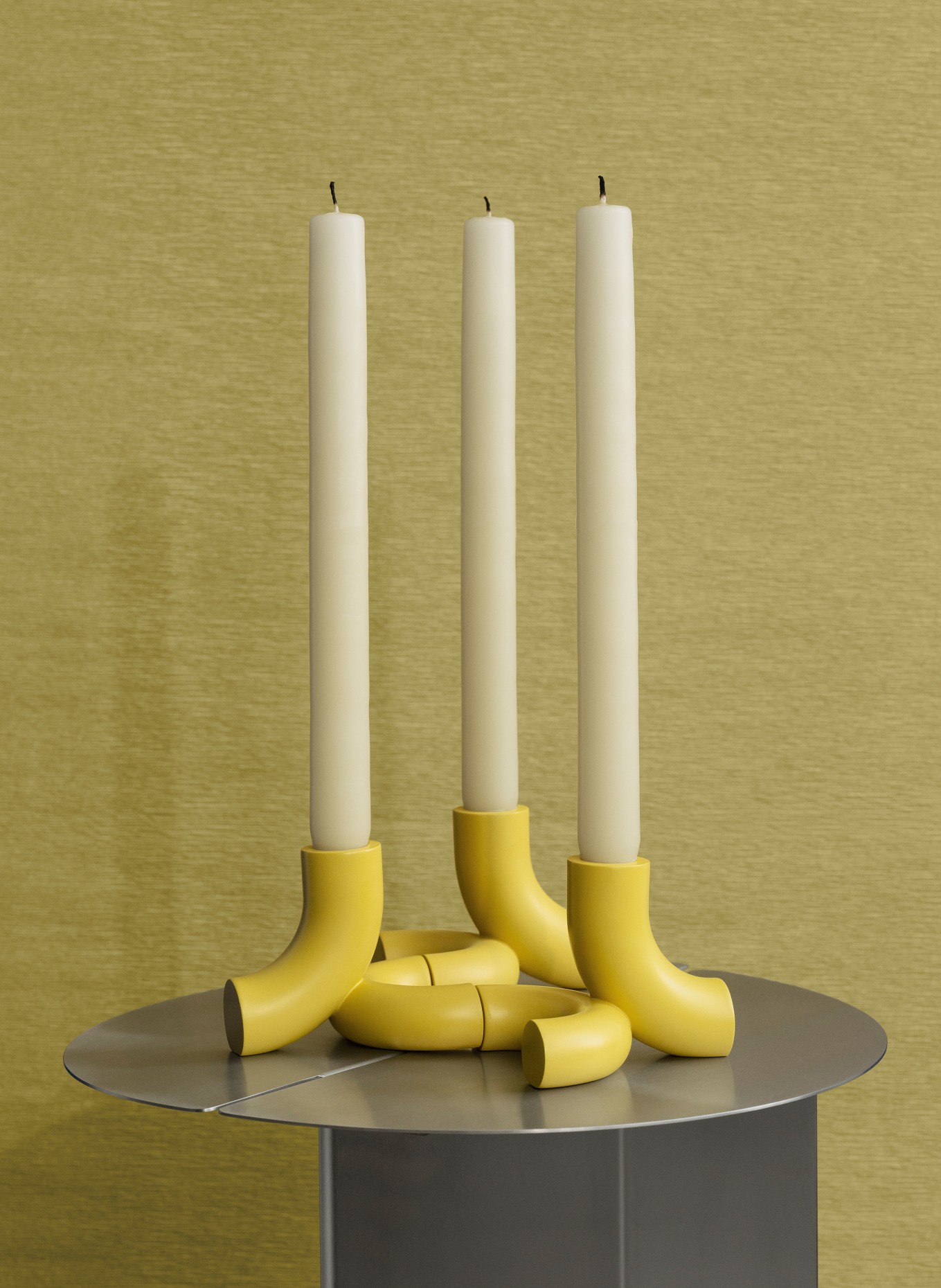 blomus 2er-Set Kerzenhalter DOODLE: GELB