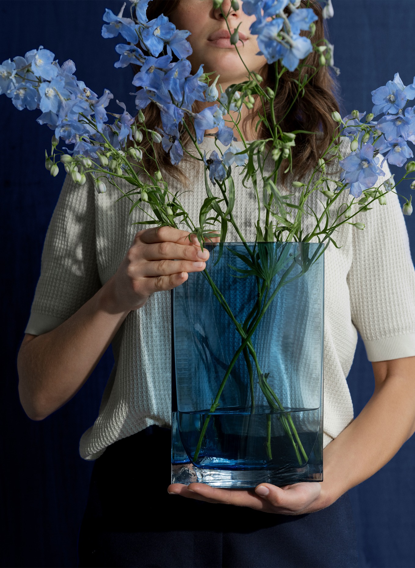 blomus Vase DUASIS M: DUNKELBLAU