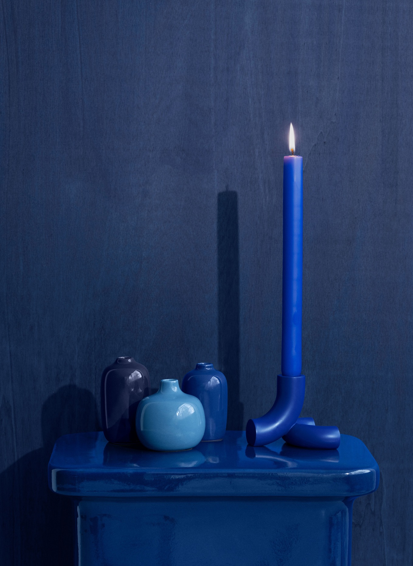 blomus 2er-Set Kerzenhalter DOODLE: BLAU