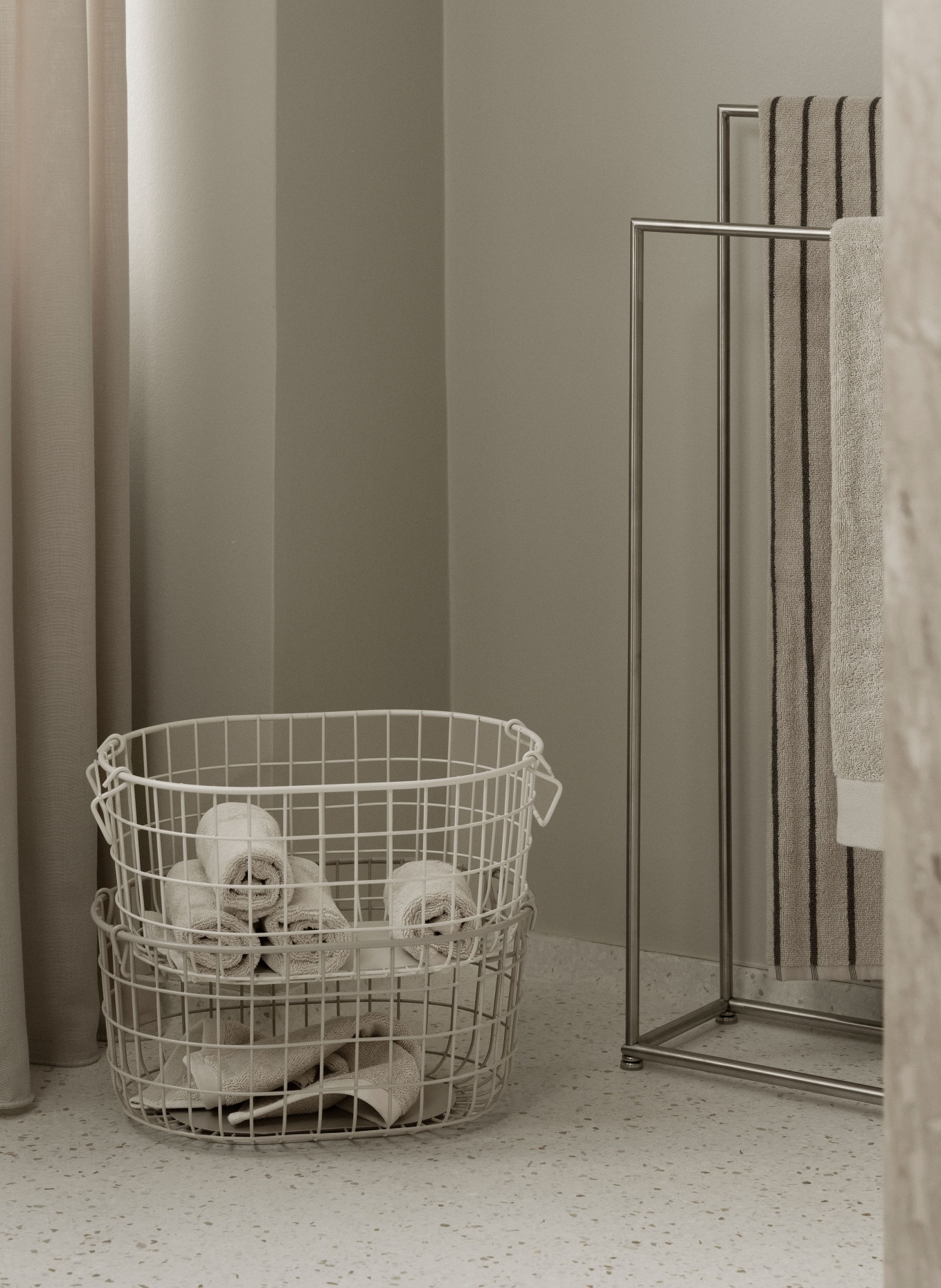 blomus panier de rangement: GRIS CLAIR