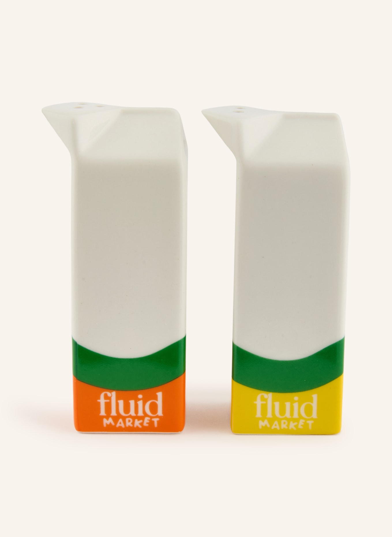 fluid MARKET Zout- en peperstrooier JUICE: CRÈME / ORANJE / GEEL