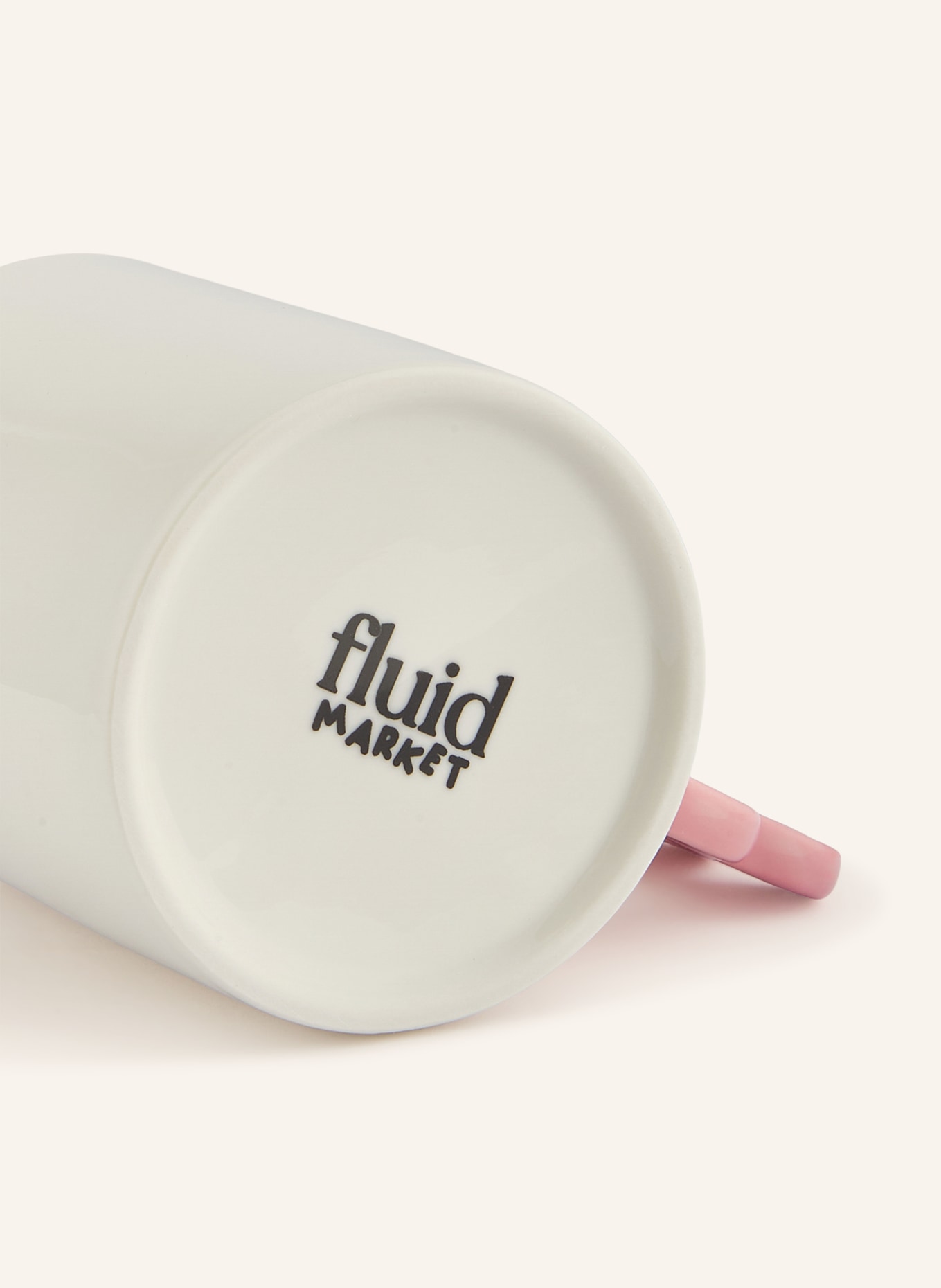 fluid MARKET Beker met handvat FLOWER: WIT / VIEUX ROSE