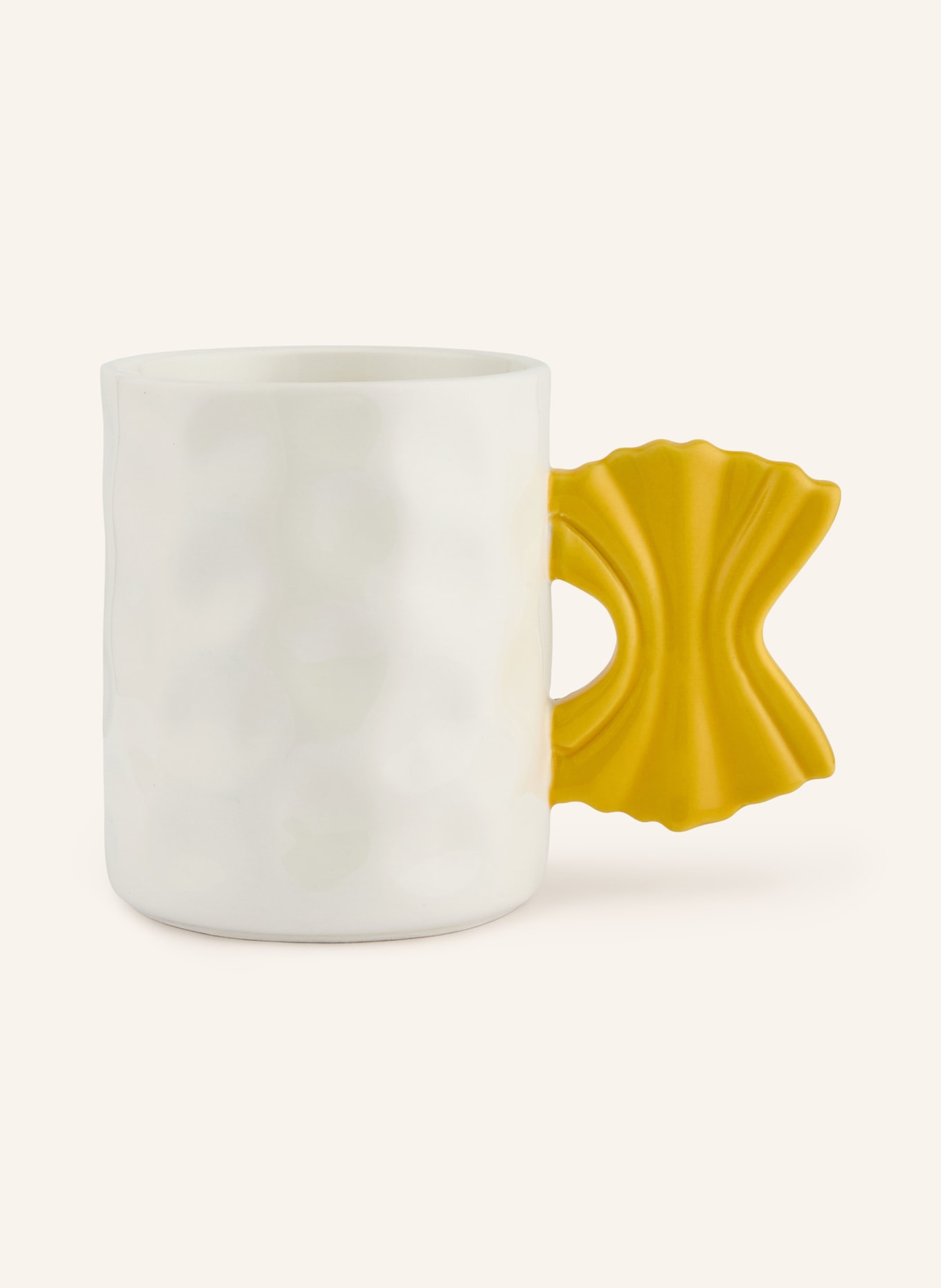 fluid MARKET Beker met handvat PASTA: WIT / GEEL